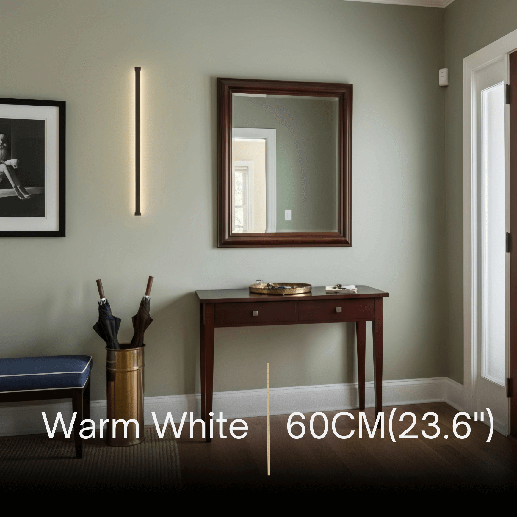 Arcato Modern Linear LED Wall Lamp – Black Wall-Mounted Light for Living Room