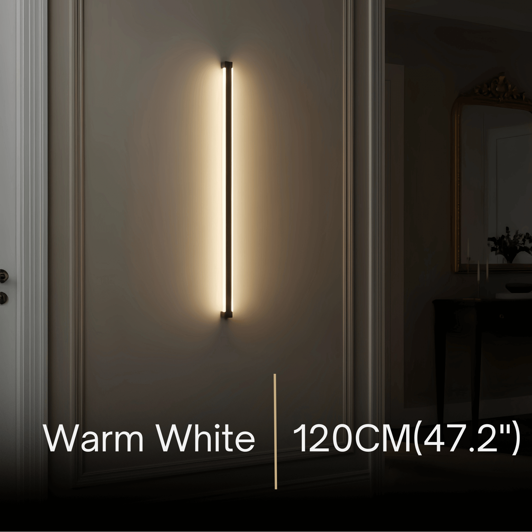 Arcato Modern Linear LED Wall Lamp – Black Wall-Mounted Light for Living Room