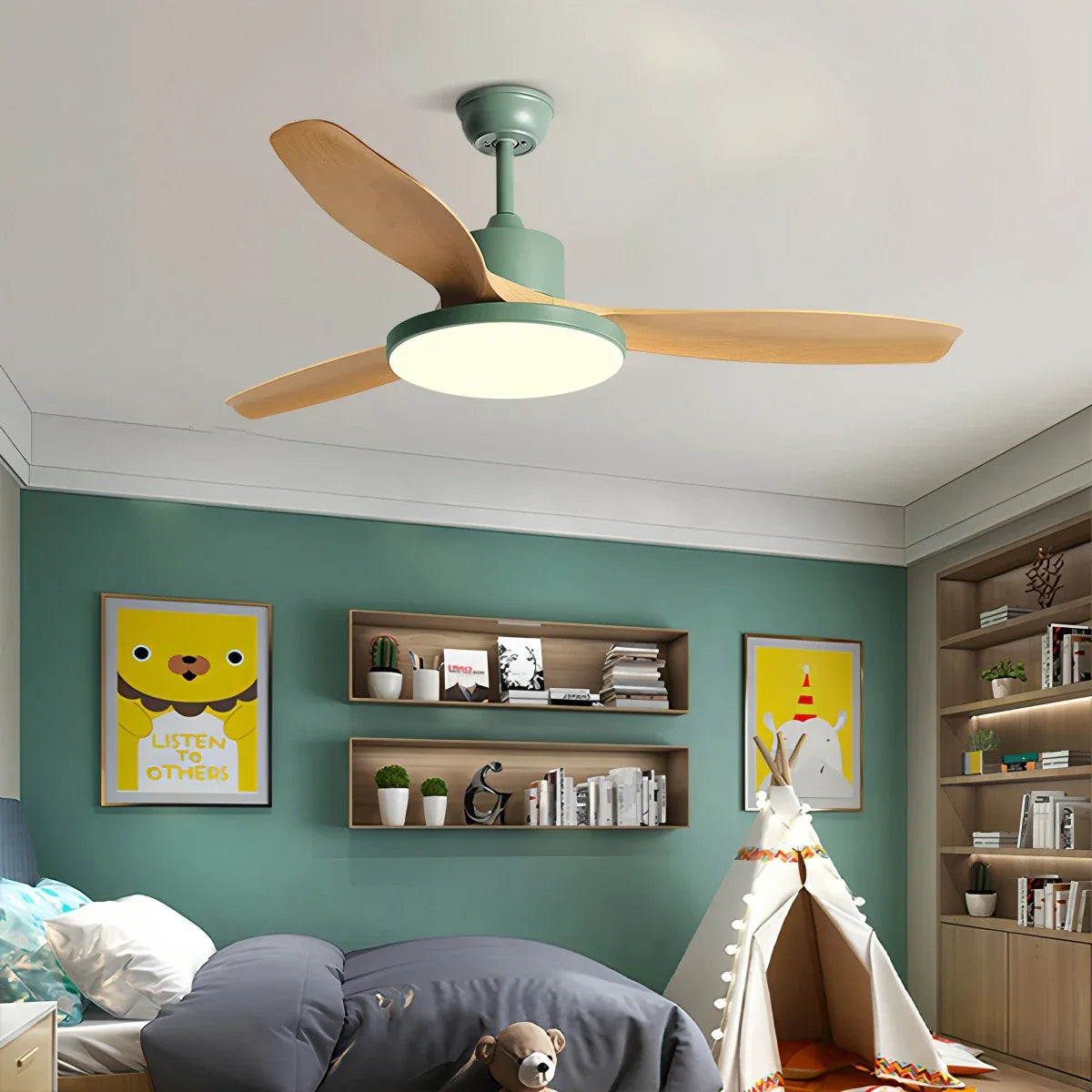Scandi Reversible Ceiling Fan with Light