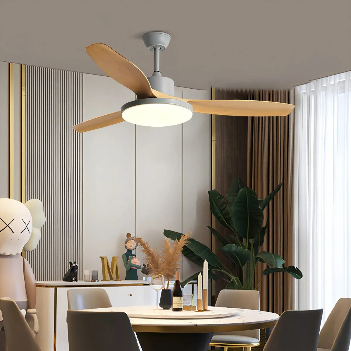 Scandi Reversible Ceiling Fan with Light