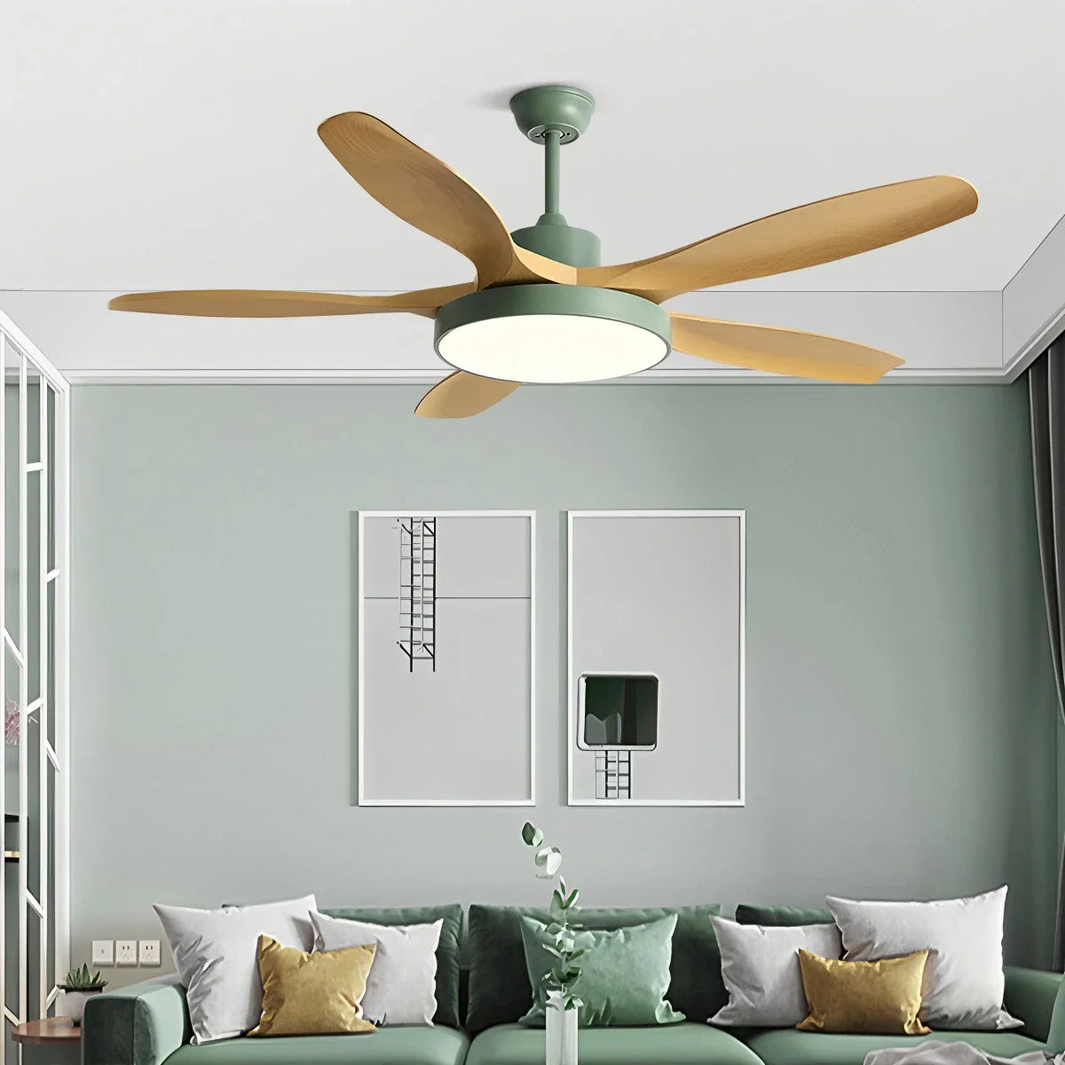 Scandi Reversible Ceiling Fan with Light