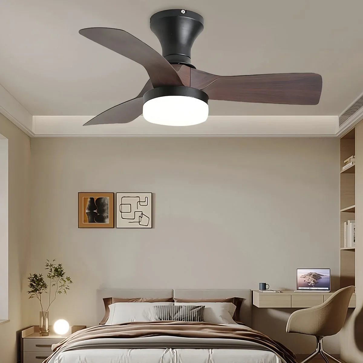 Small Propeller Ceiling Fan With Light