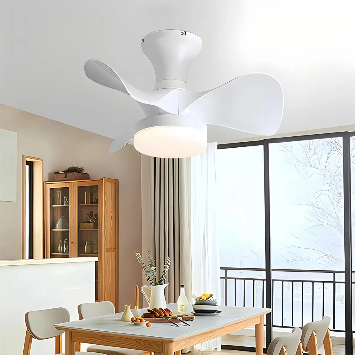 Small Propeller Ceiling Fan With Light