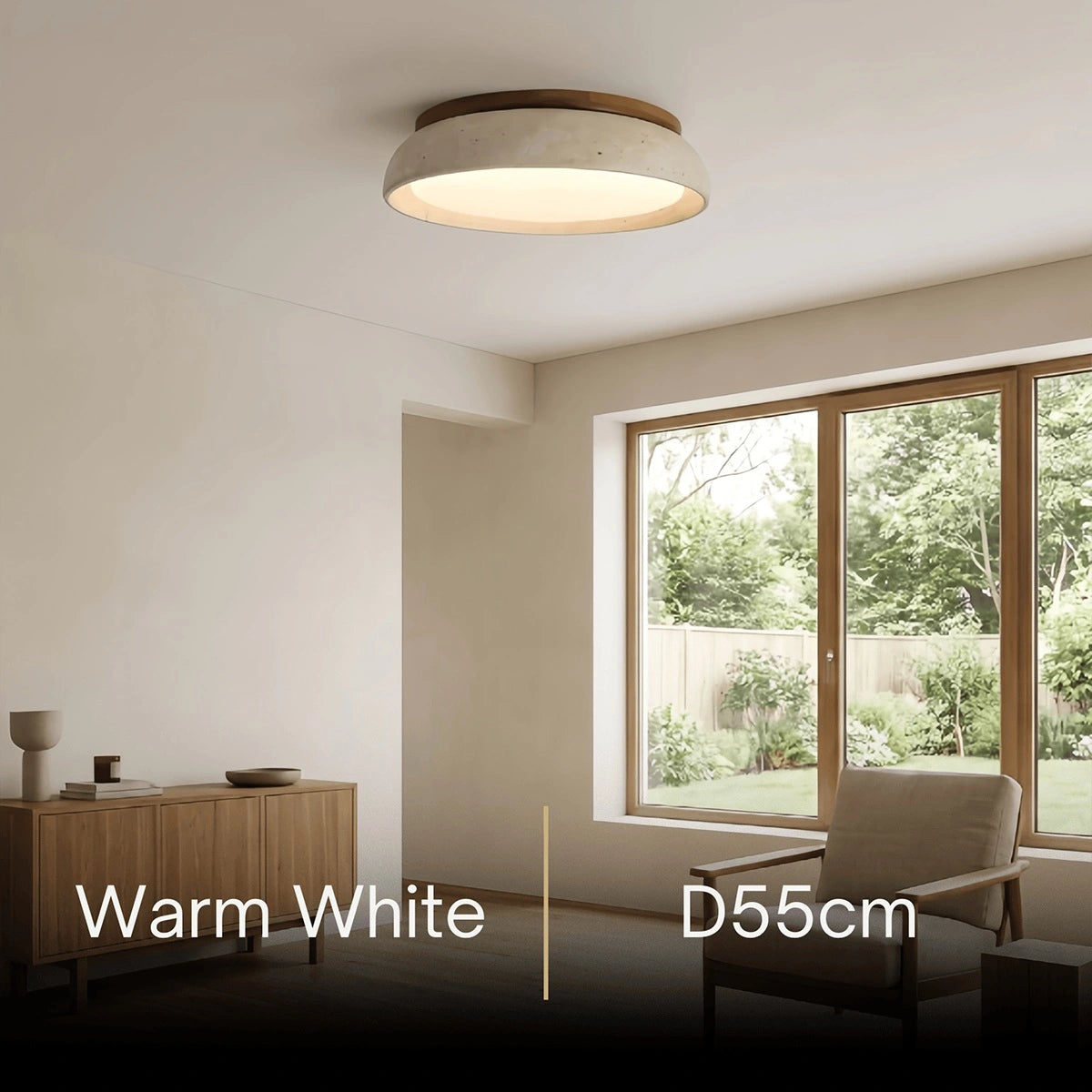 Strata Minimalist Travertine Ceiling Light