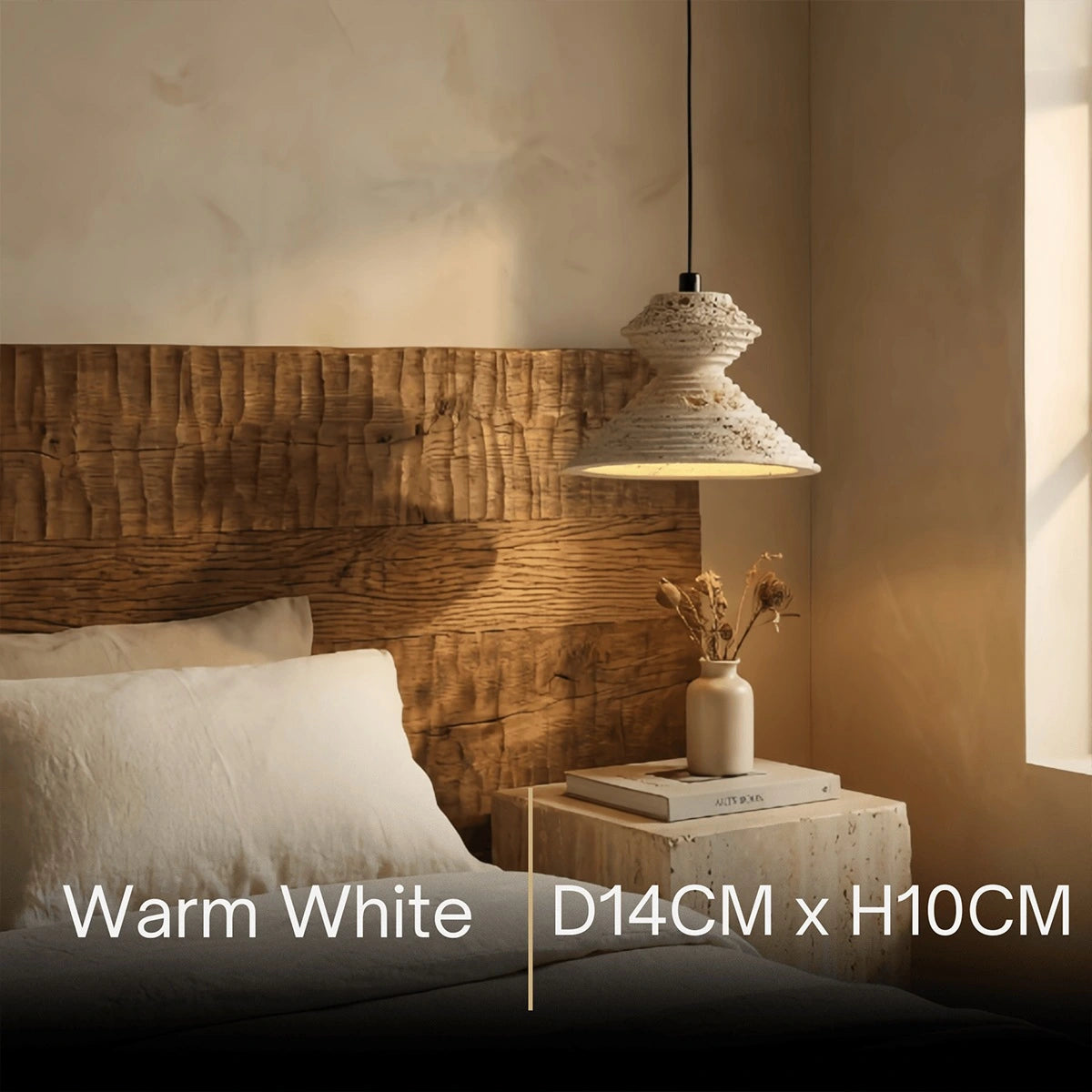 Strata Minimalist Travertine Pendant Light