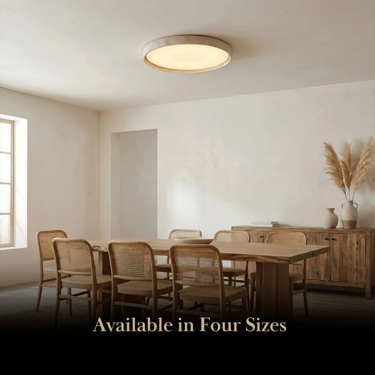 Strata Modern Minimalist Travertine Ceiling Light