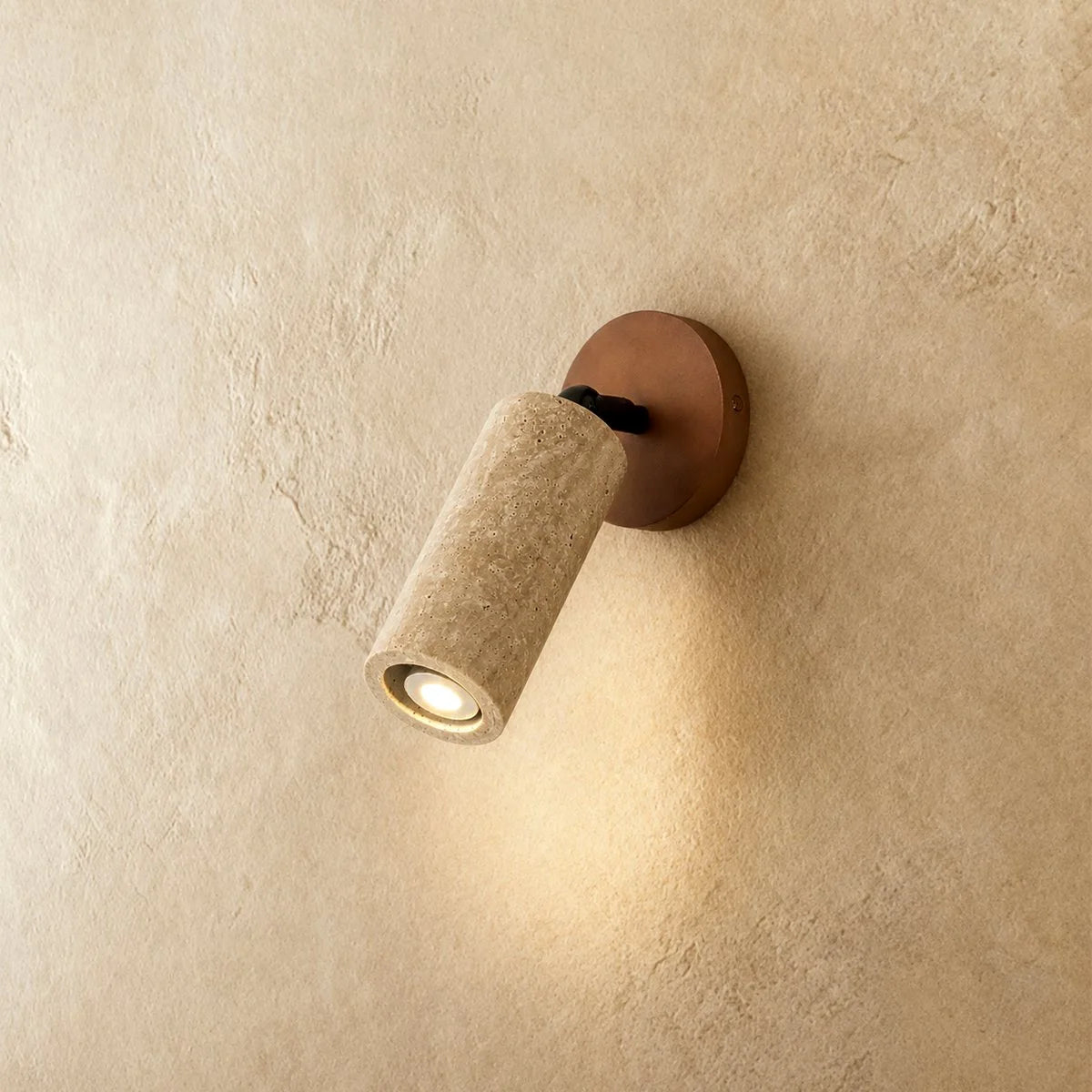 Strata Natural LED Travertine Wall Light