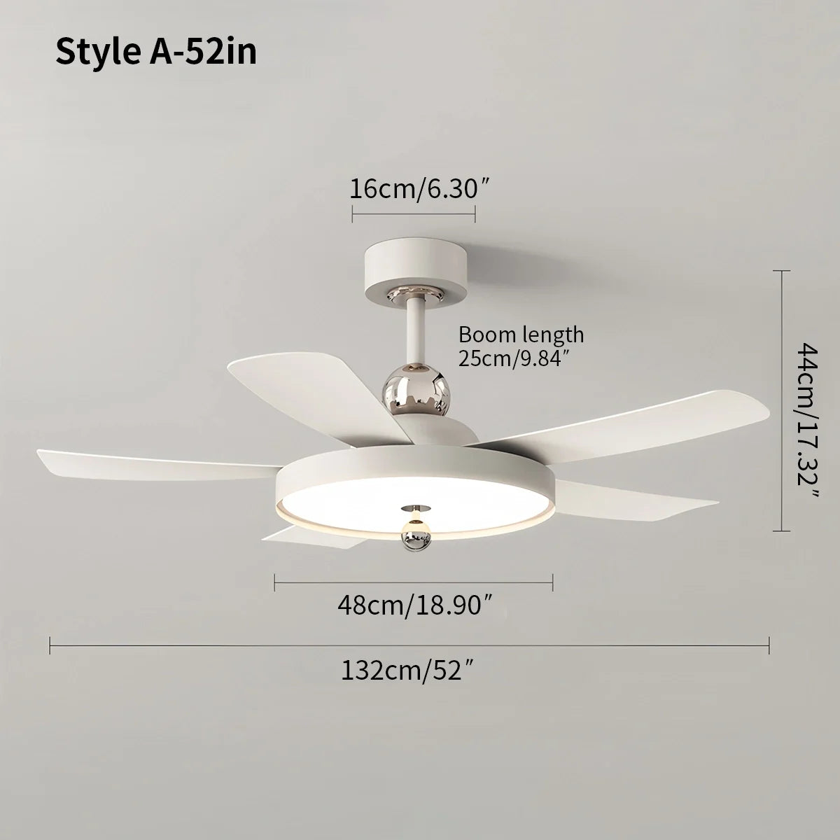 Silent Ceiling Fan with Light & Remote Control