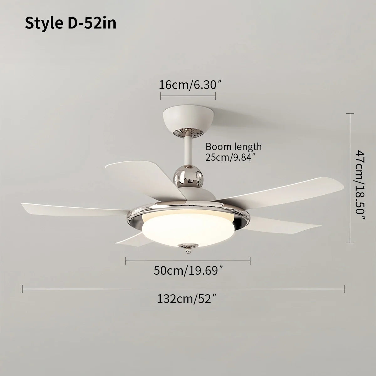 Silent Ceiling Fan with Light & Remote Control