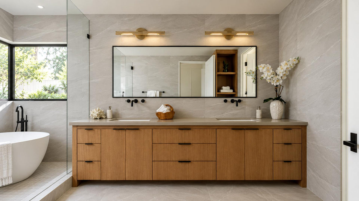 The Brass Mirror Light for Bathroom and Vanity Spaces