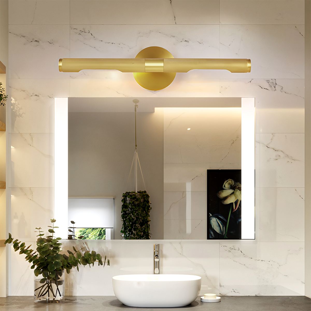 The Brass Mirror Light