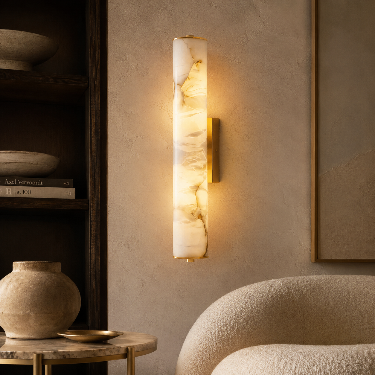 Tong Alabaster Wall Lamp