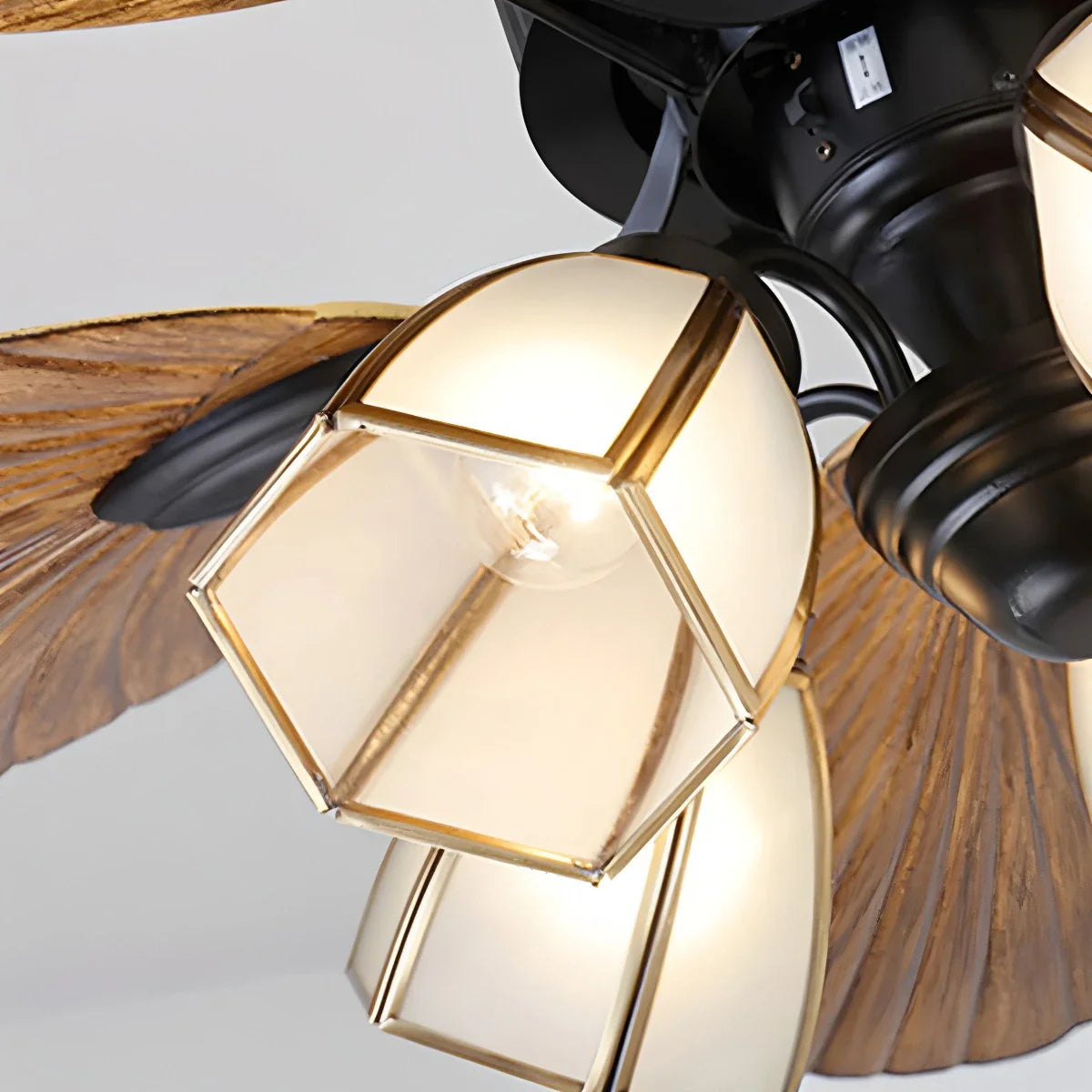 Tropical Palm Leaves Ceiling Fan with Light
