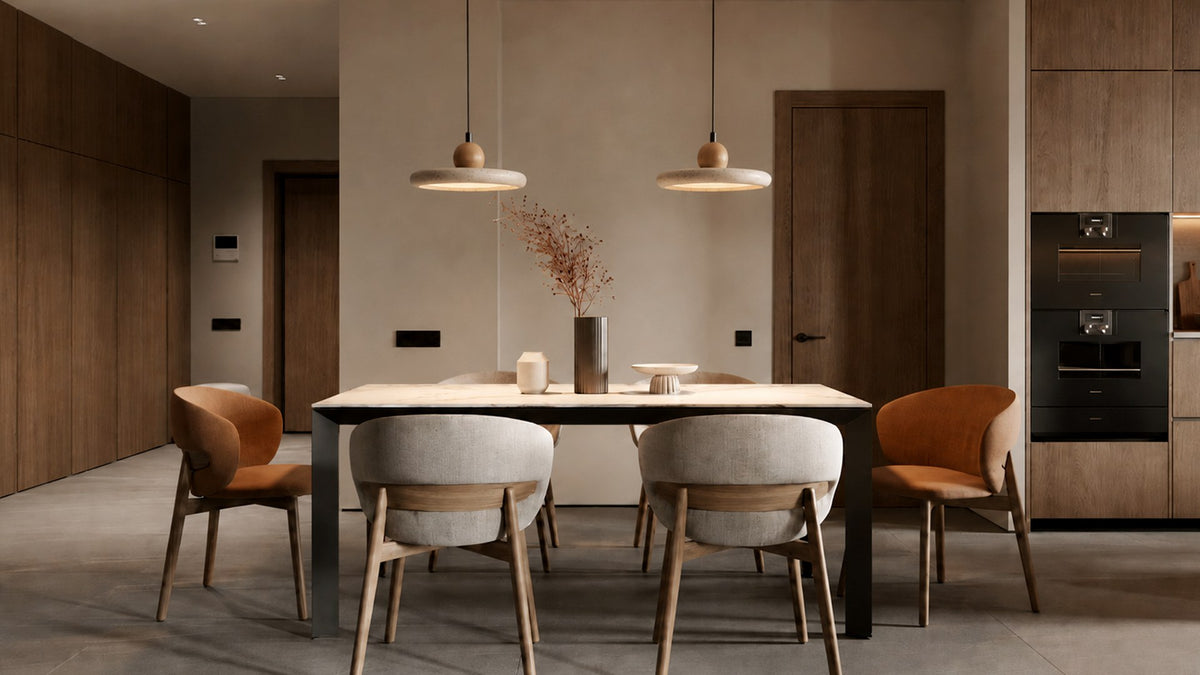 Disc Pendant Light for Dining and Cozy Interior Spaces