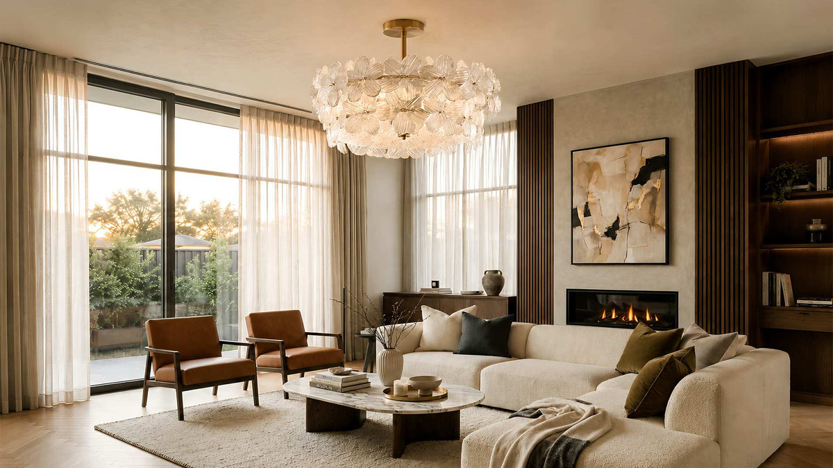 Floral Ceiling Light for Living Room and Bedroom Spaces
