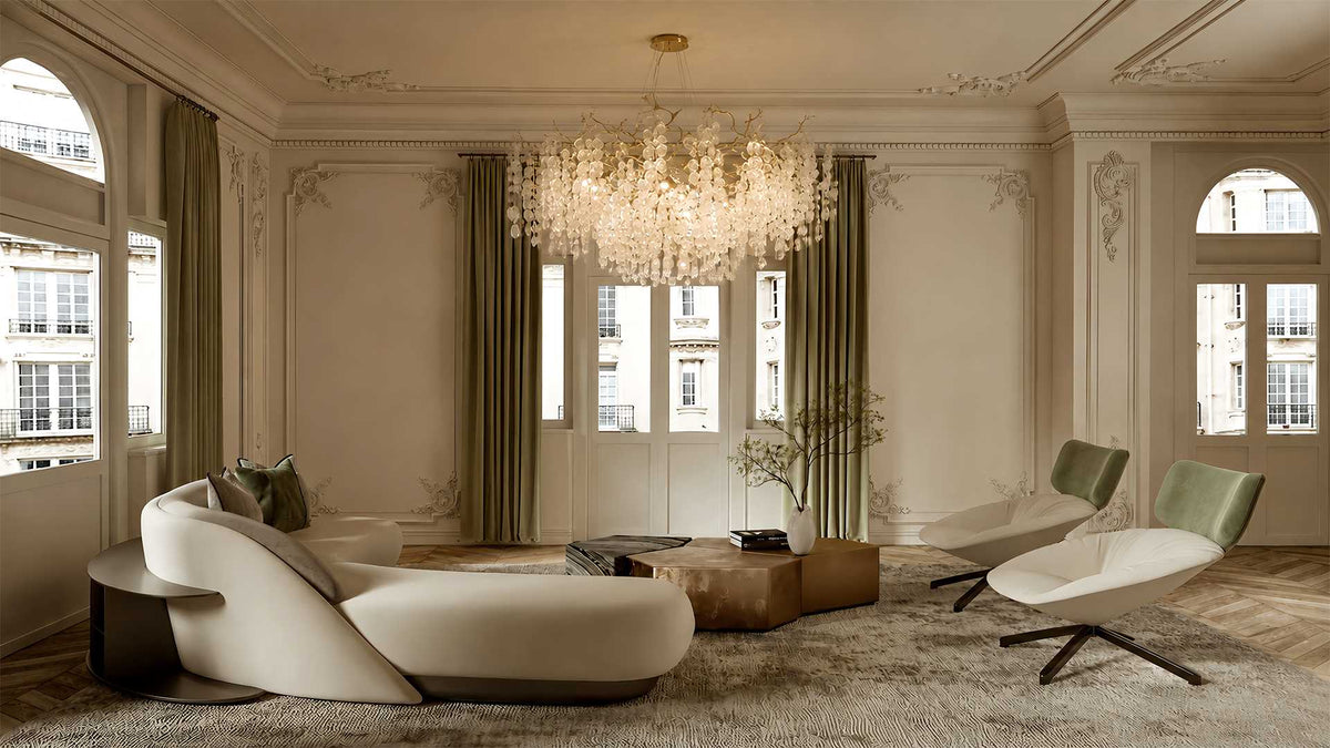 Velora Crystal Branch Chandelier for Living and Dining Spaces