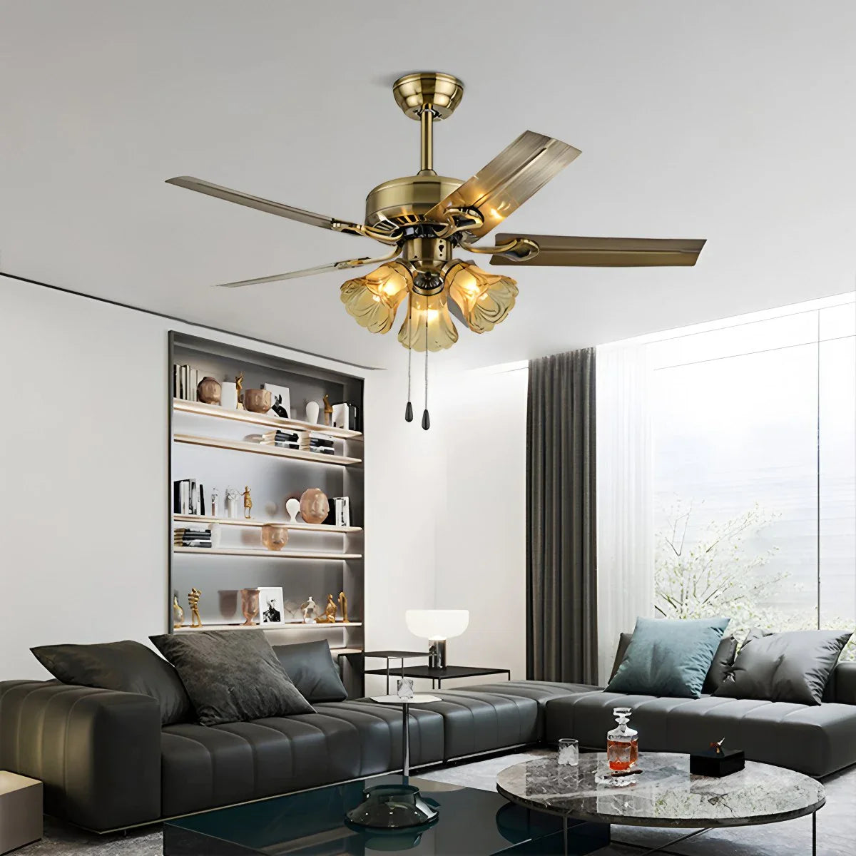 Vintage Ceiling Fan with Light for Dining Room