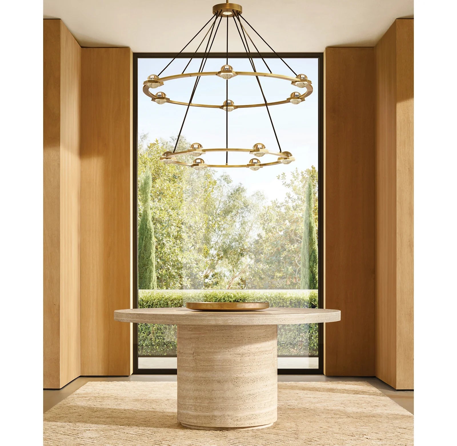 Globe Crystal Tiered Ring Chandelier - Eclatant