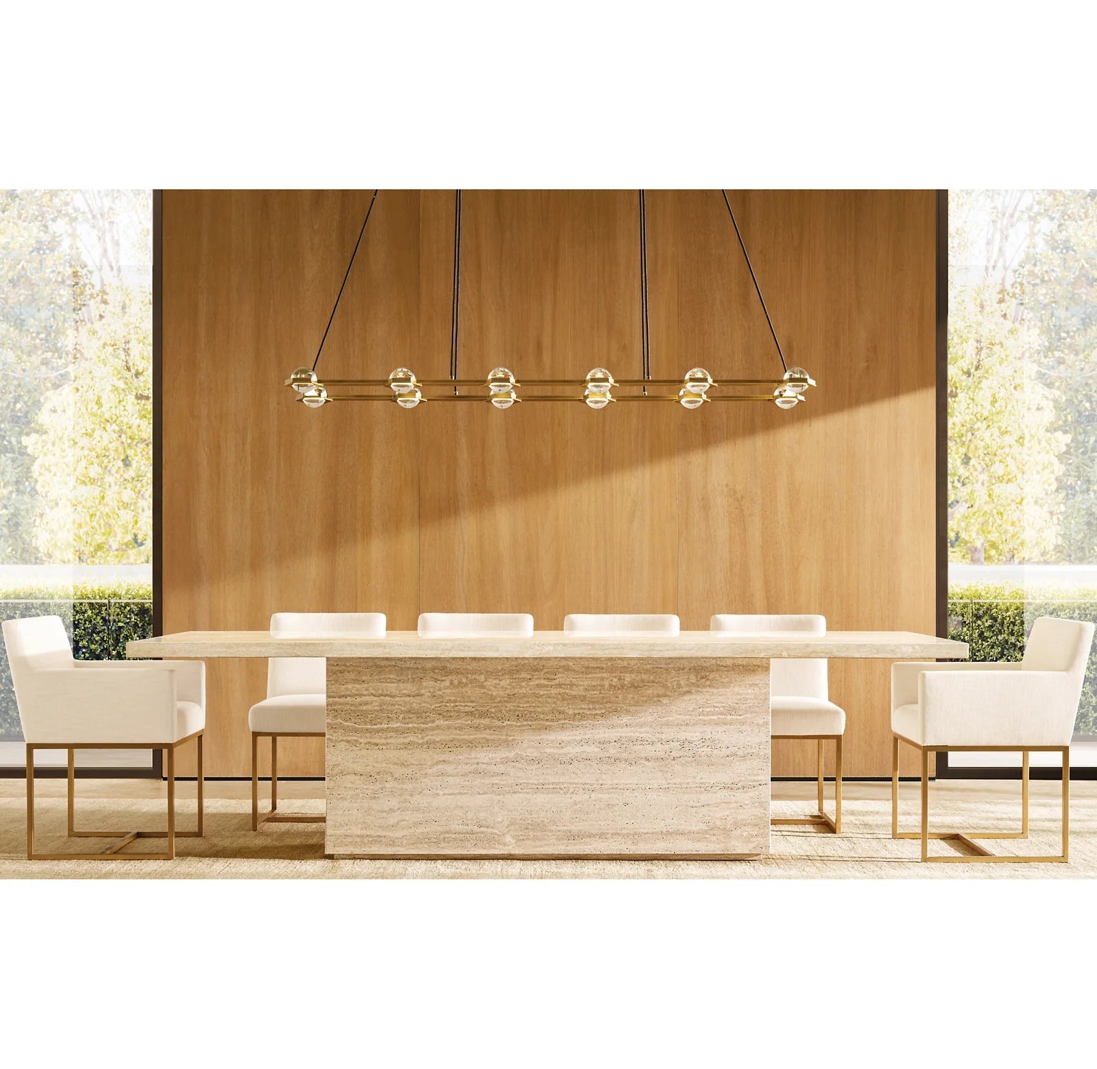 Globe Crystal Rectangular Chandelier - Eclatant