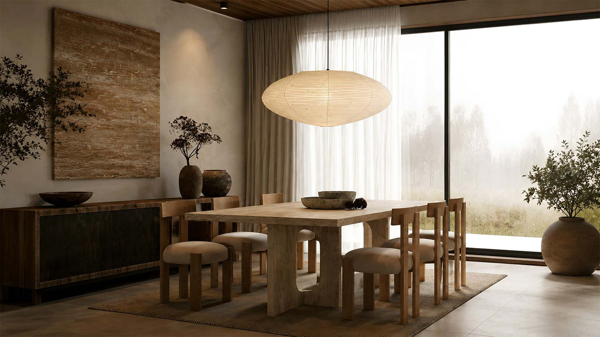 Soft Japanese-Style Paper Lantern Pendant