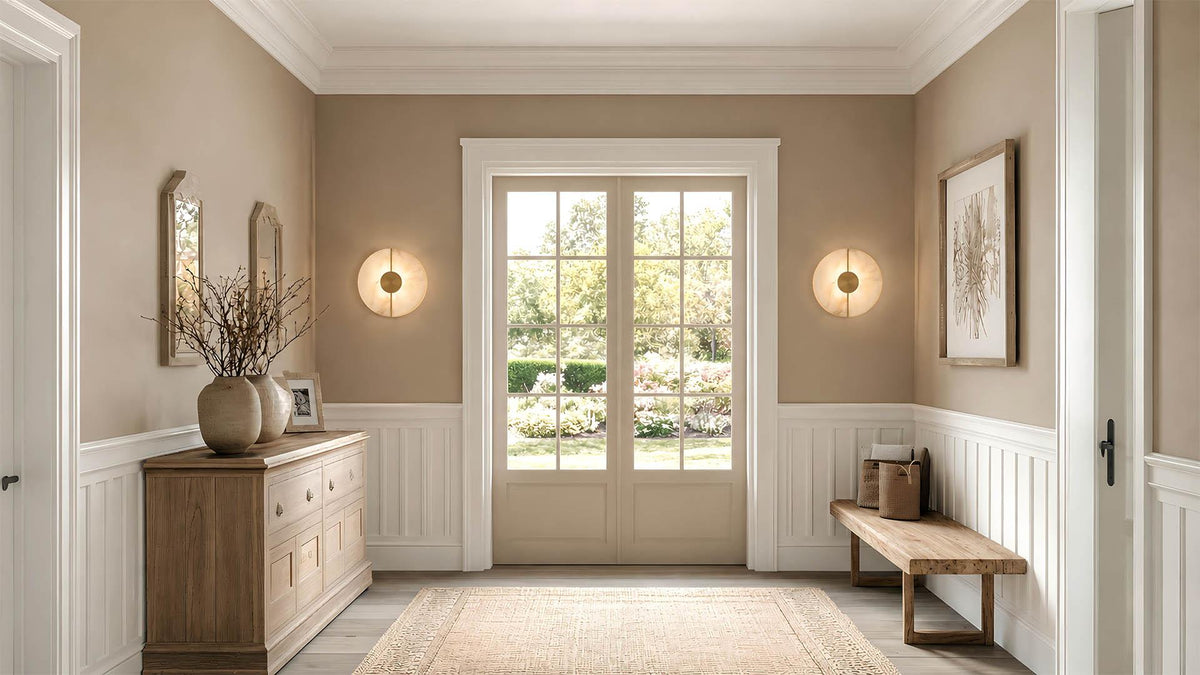 Yohana Alabaster Wall Lamp for Hallway and Bedside Accent Lighting