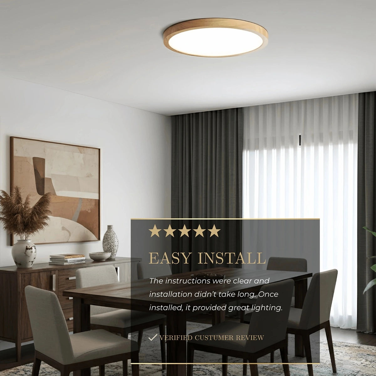Zenno Wabi-sabi Modern Round Ceiling Light