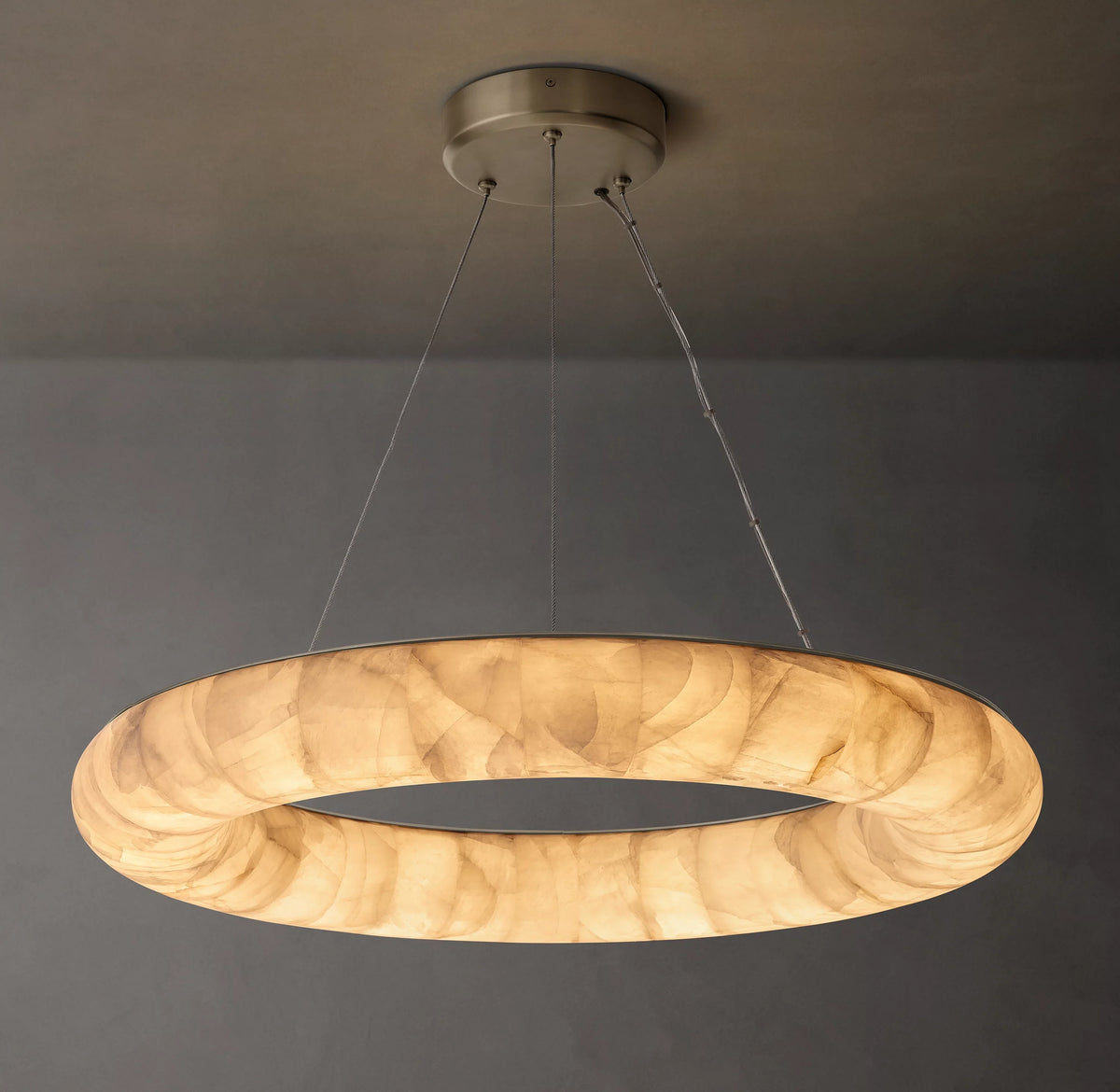 Lisse Ring Alabaster Chandelier - Rivage