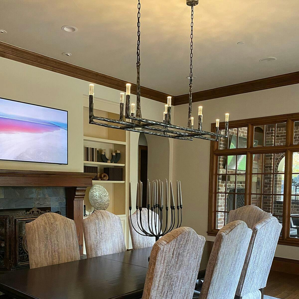 Forged Candlestick Linear Chandelier - Thaddeus
