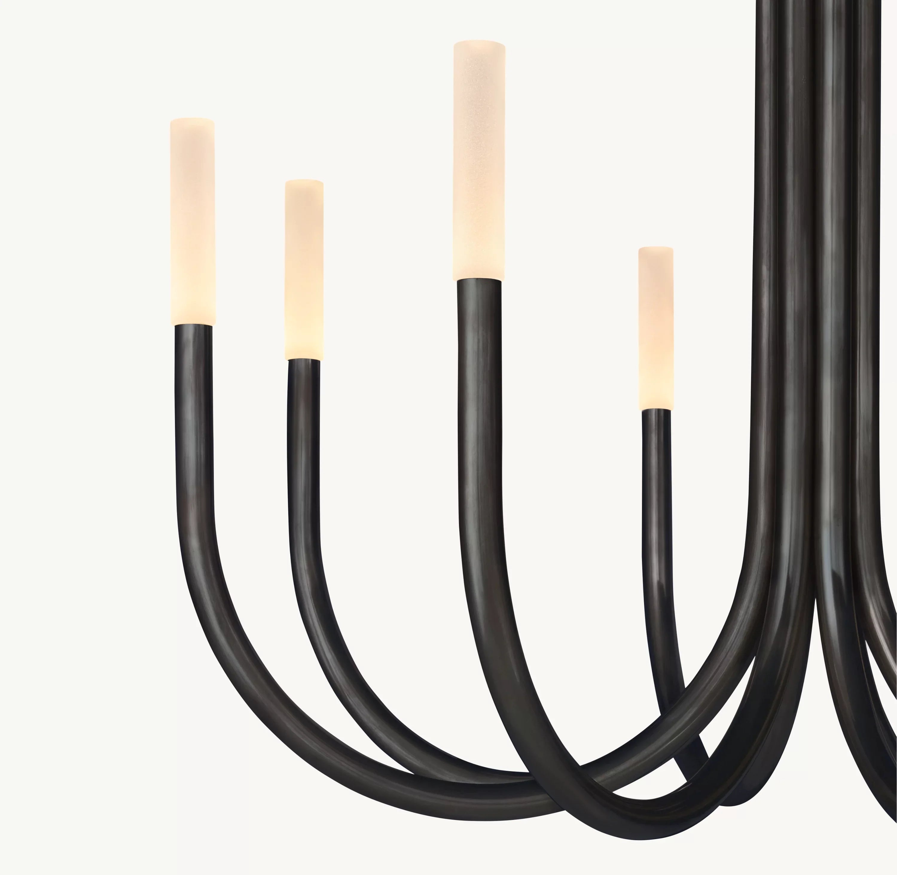 Candlestick Swoop Arm Chandelier - Rousseau