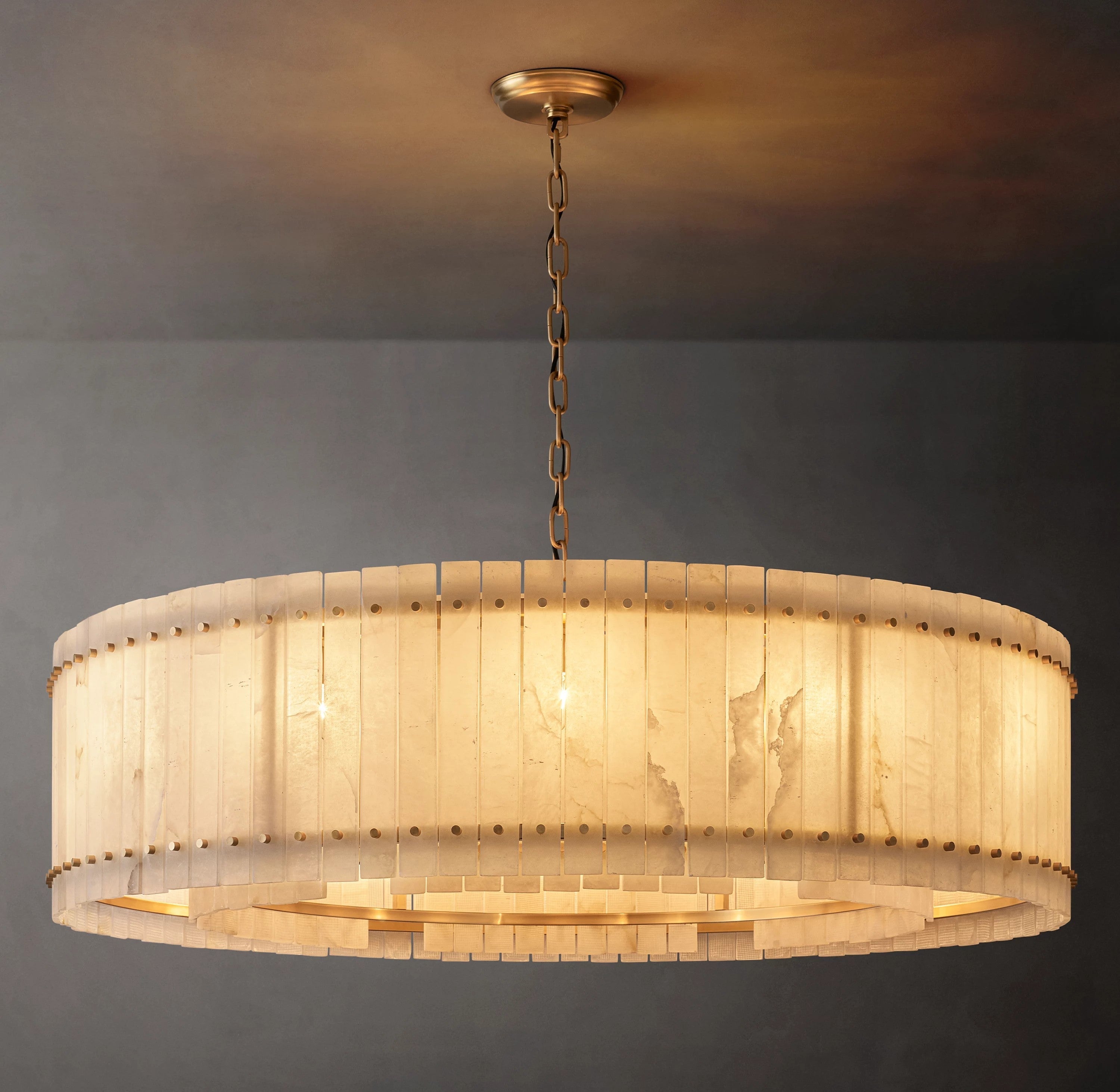 Alabaster Round Chandelier - San Marco