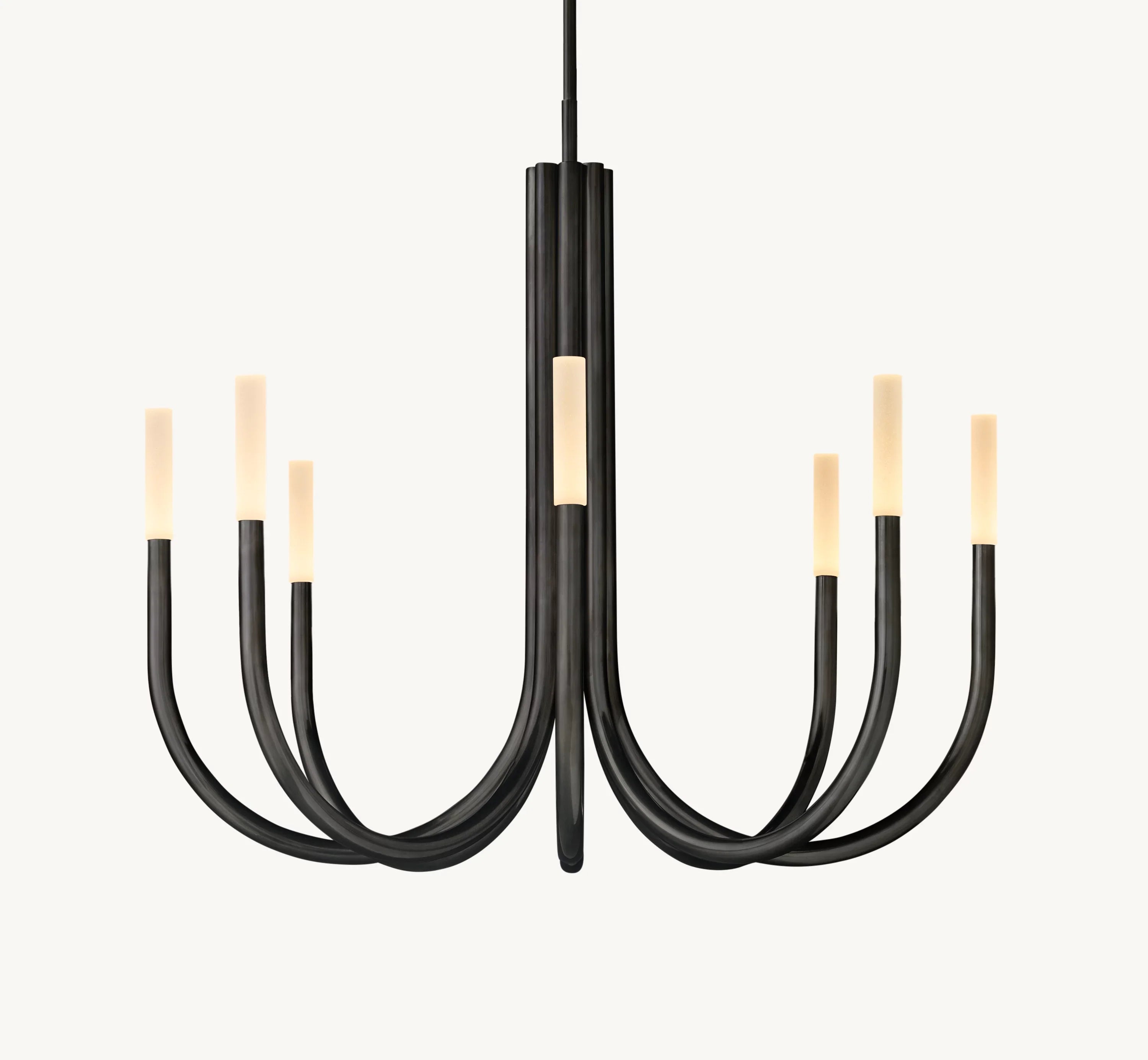 Candlestick Swoop Arm Chandelier - Rousseau