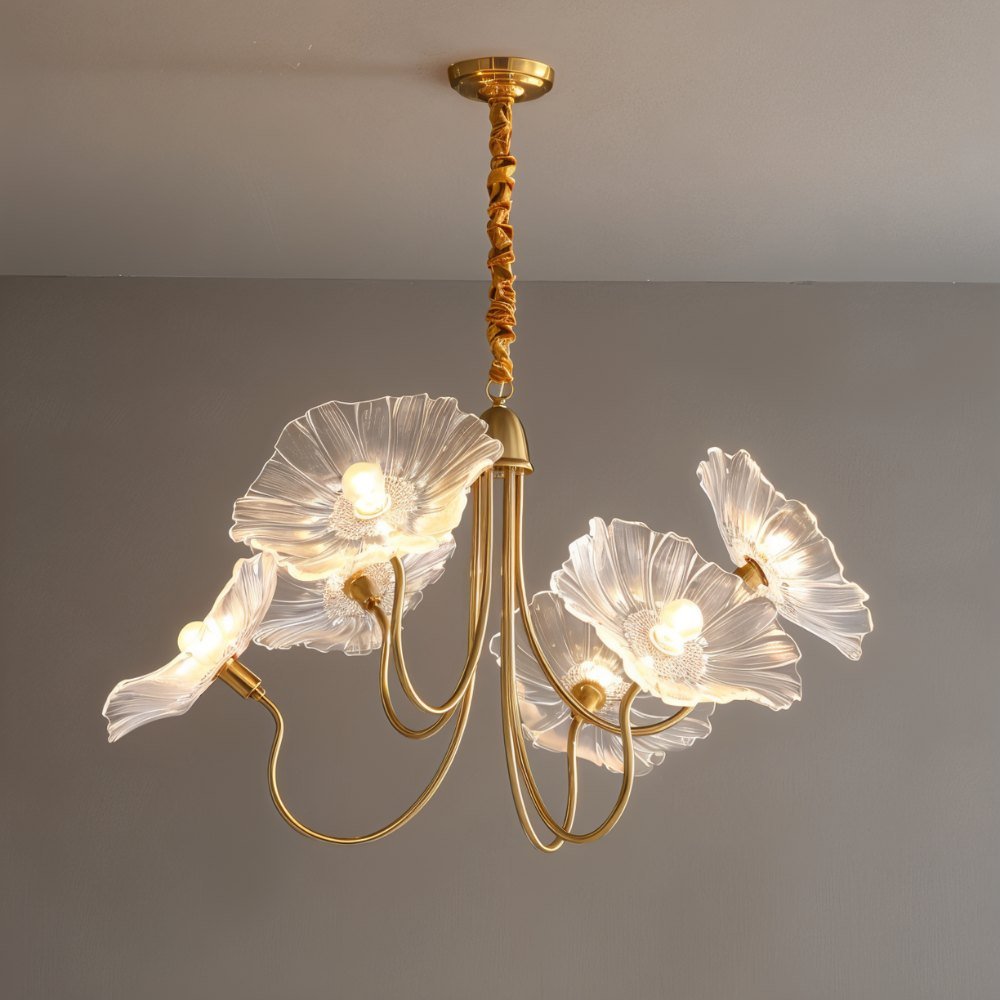 Floare Chandelier B - Clear L35.4"(90cm) x H21.6"(55cm)