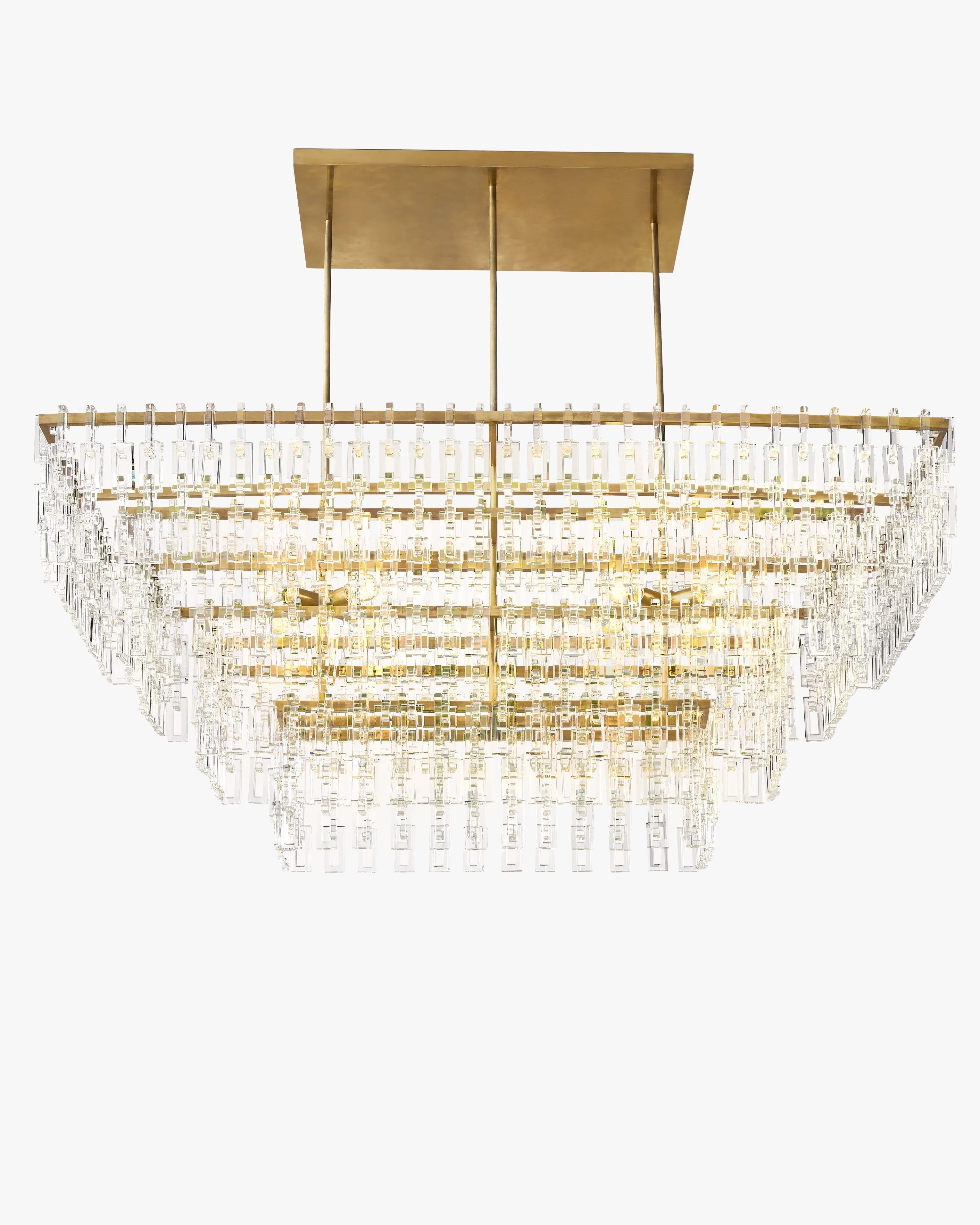 Chain Crystal Rectangular Chandelier - Marignan