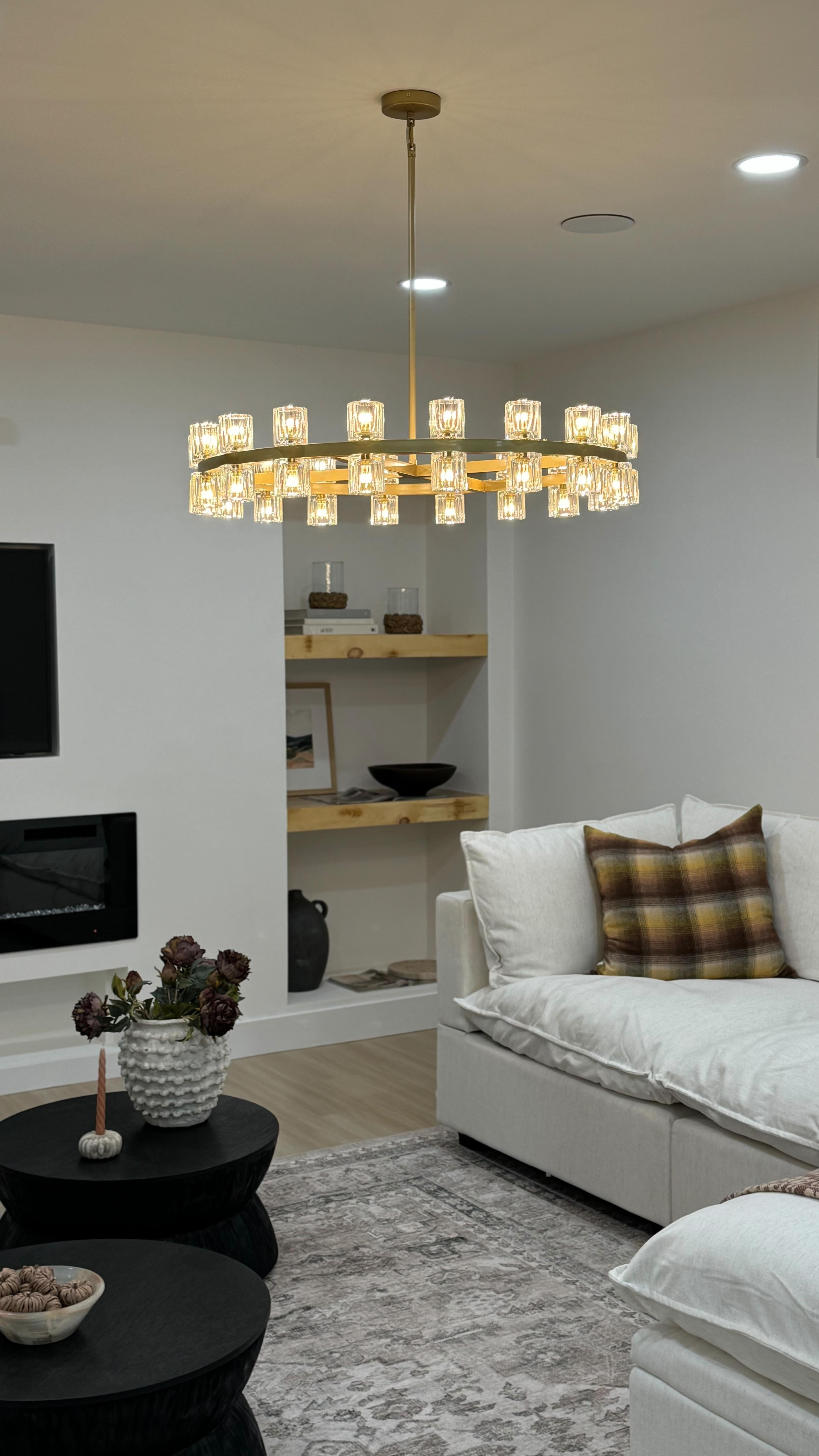 Hexagonal Crystal Round Chandelier – Arcachon