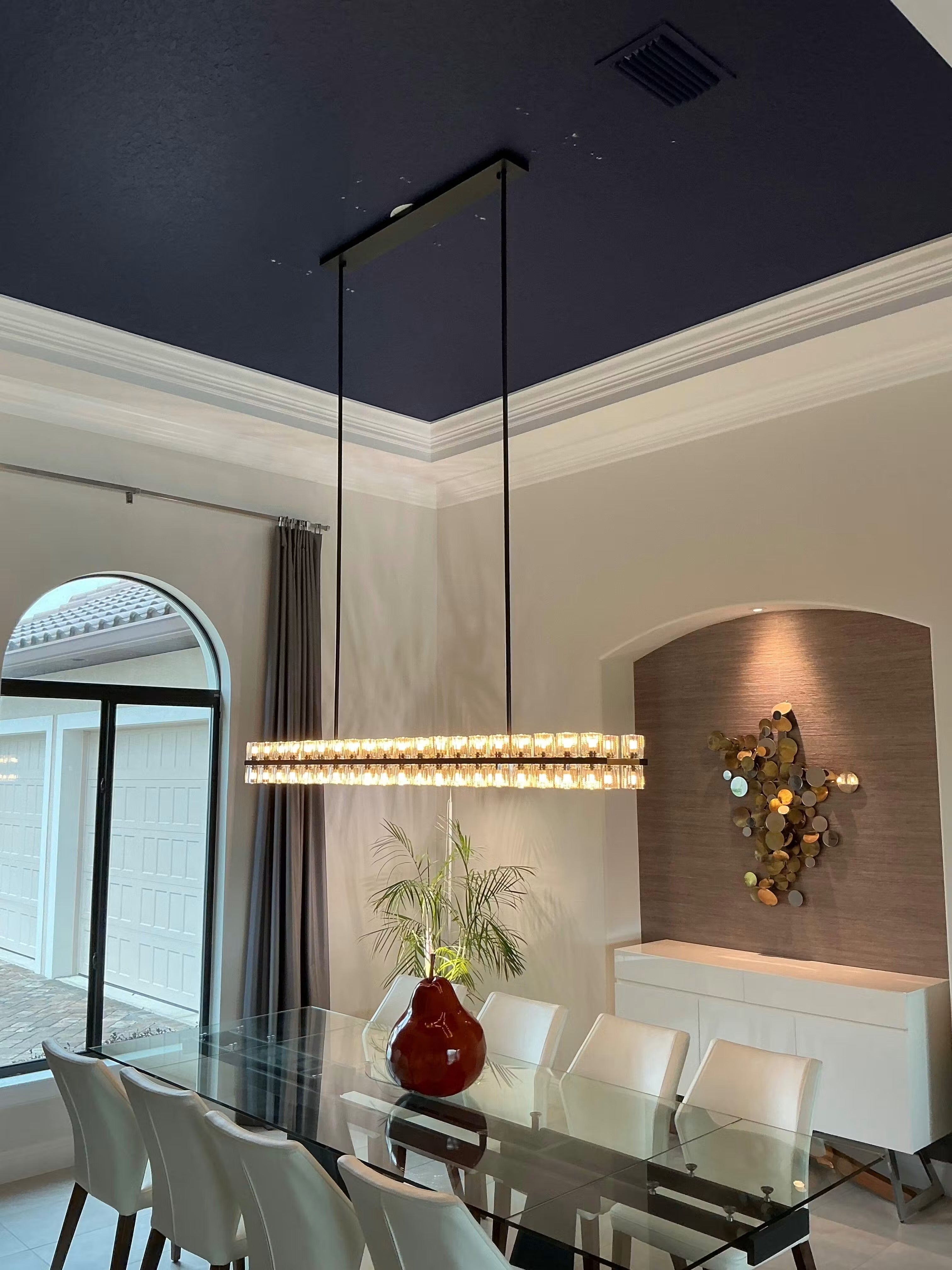Hexagonal Crystal Linear Chandelier – Arcachon