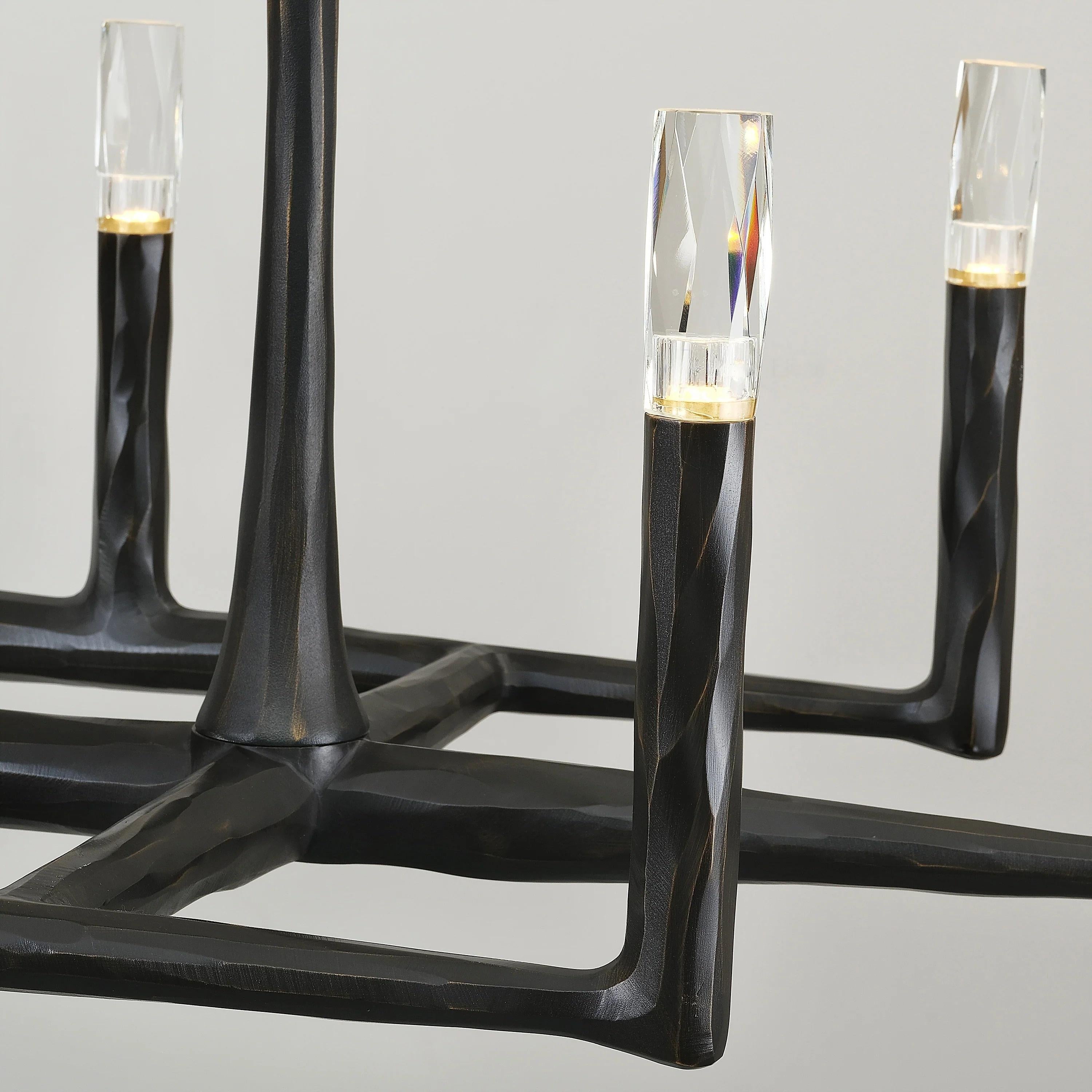 Forged Candlestick Linear Chandelier - Thaddeus