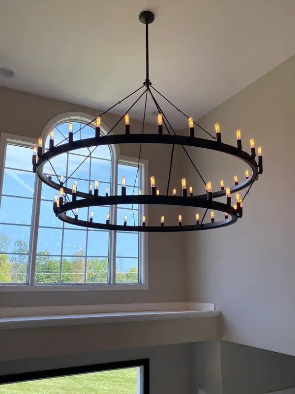 Vintage Filament Tubular Candle Tiered Chandelier - Camino