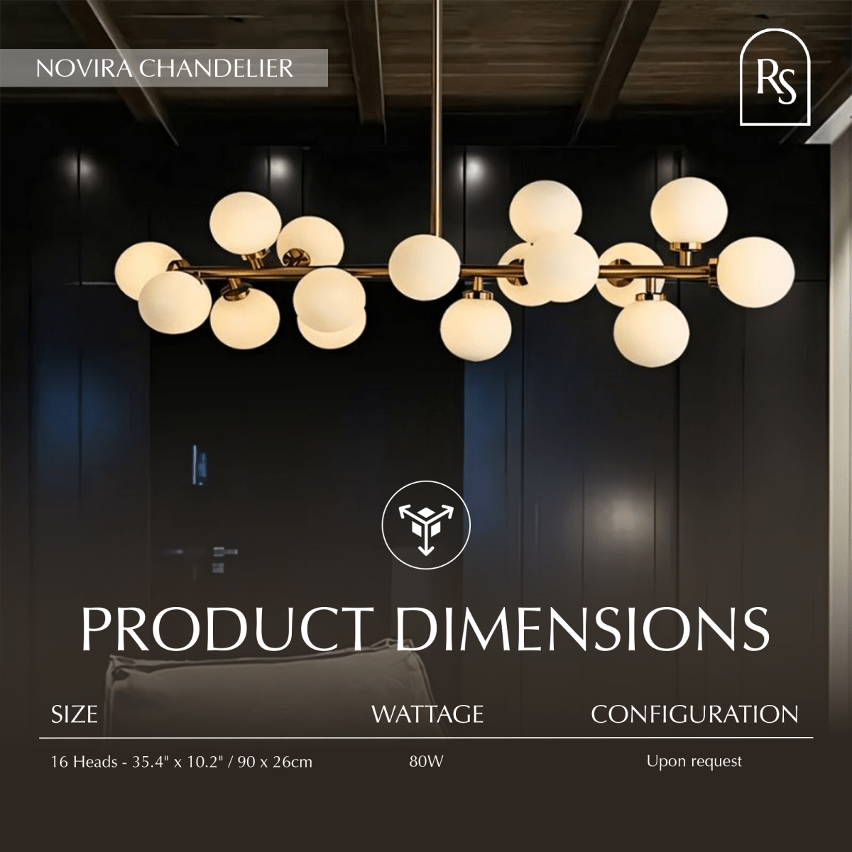 Novira Frosted Glass Globe Chandelier