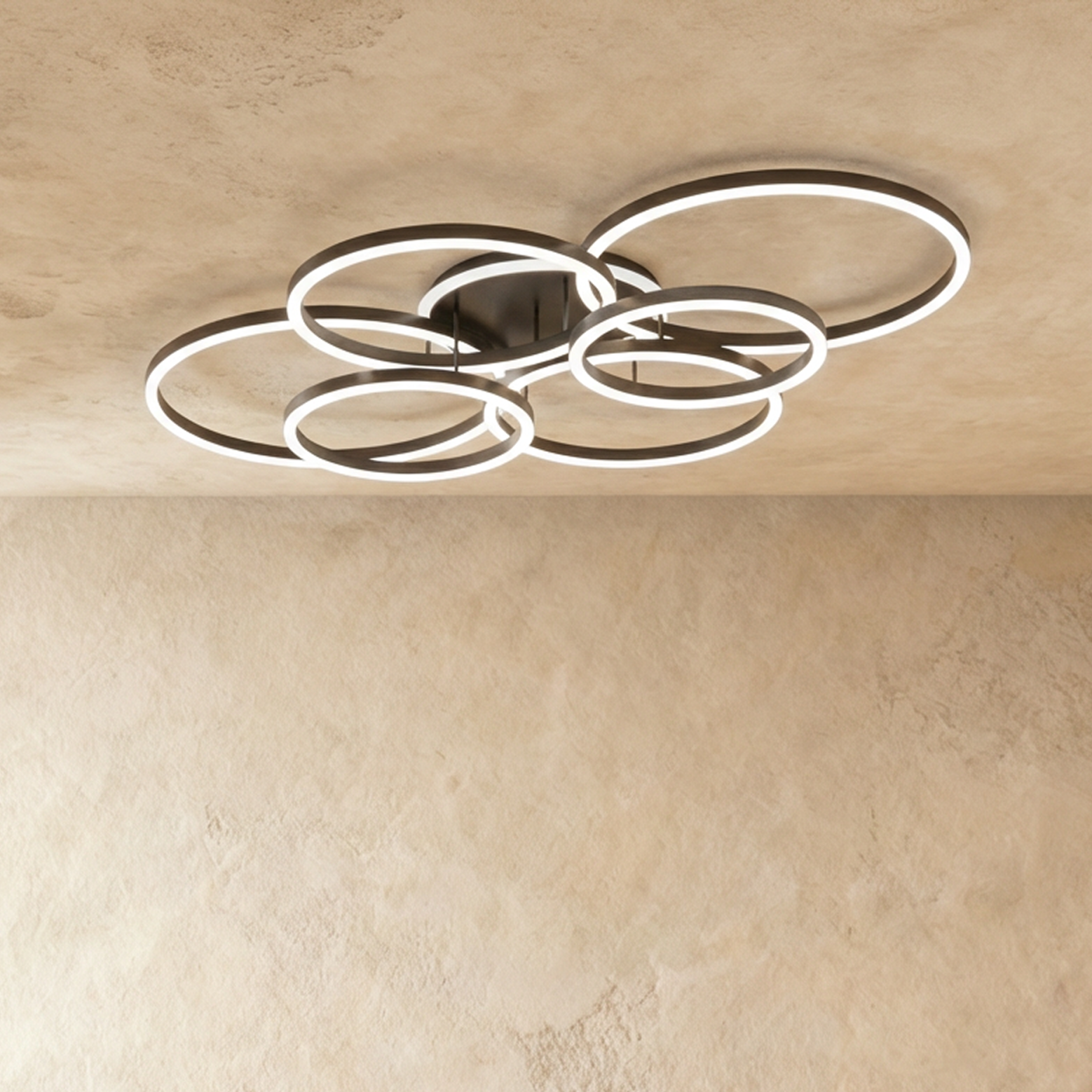 Roshan Ceiling light D - Coffee - 7 Heads: 47.2"(120cm) x 33.0"(84cm) x 5.7"(14.5cm) / 140W