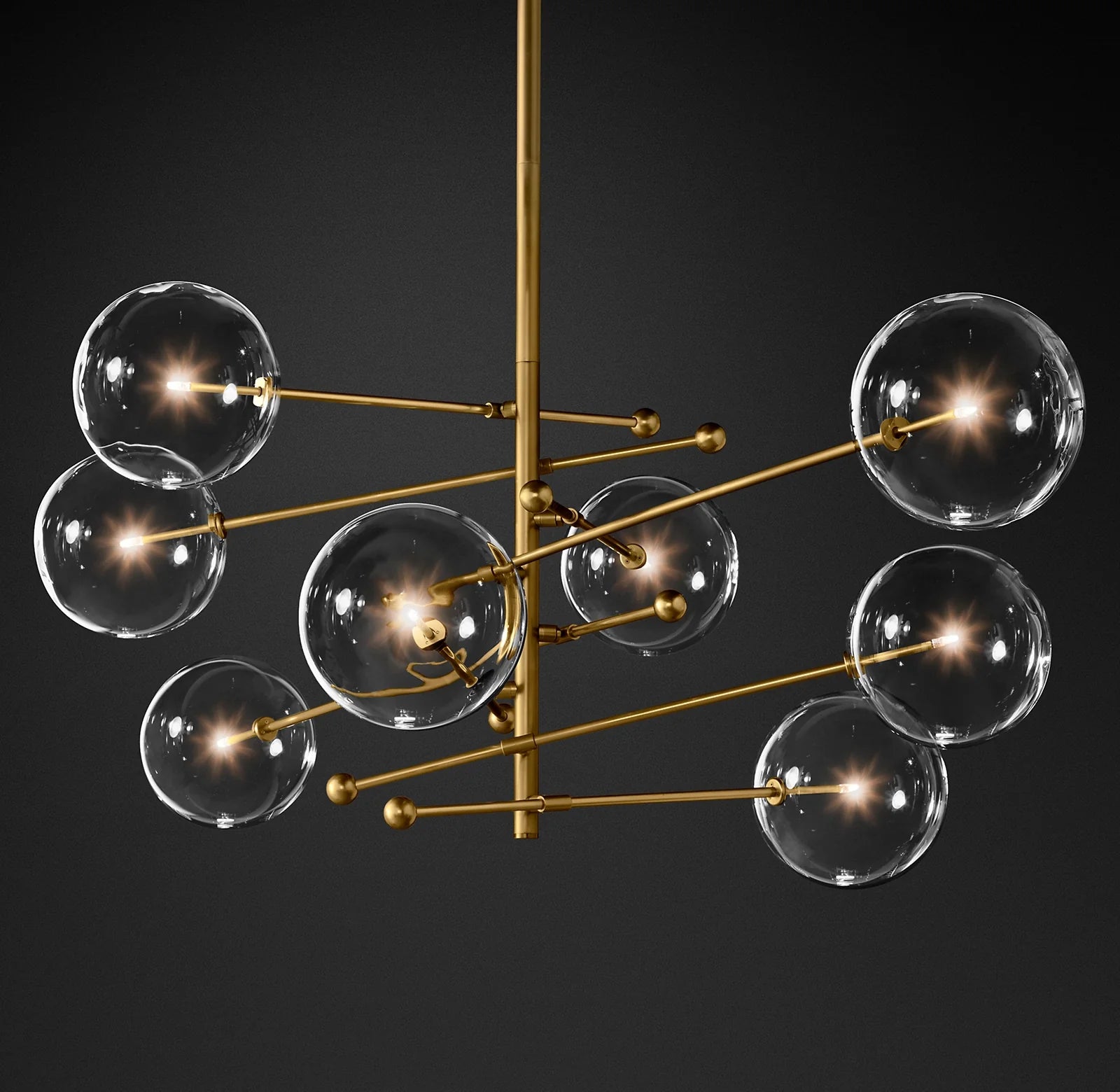 Sputnik Globe Glass Chandelier - Mobile