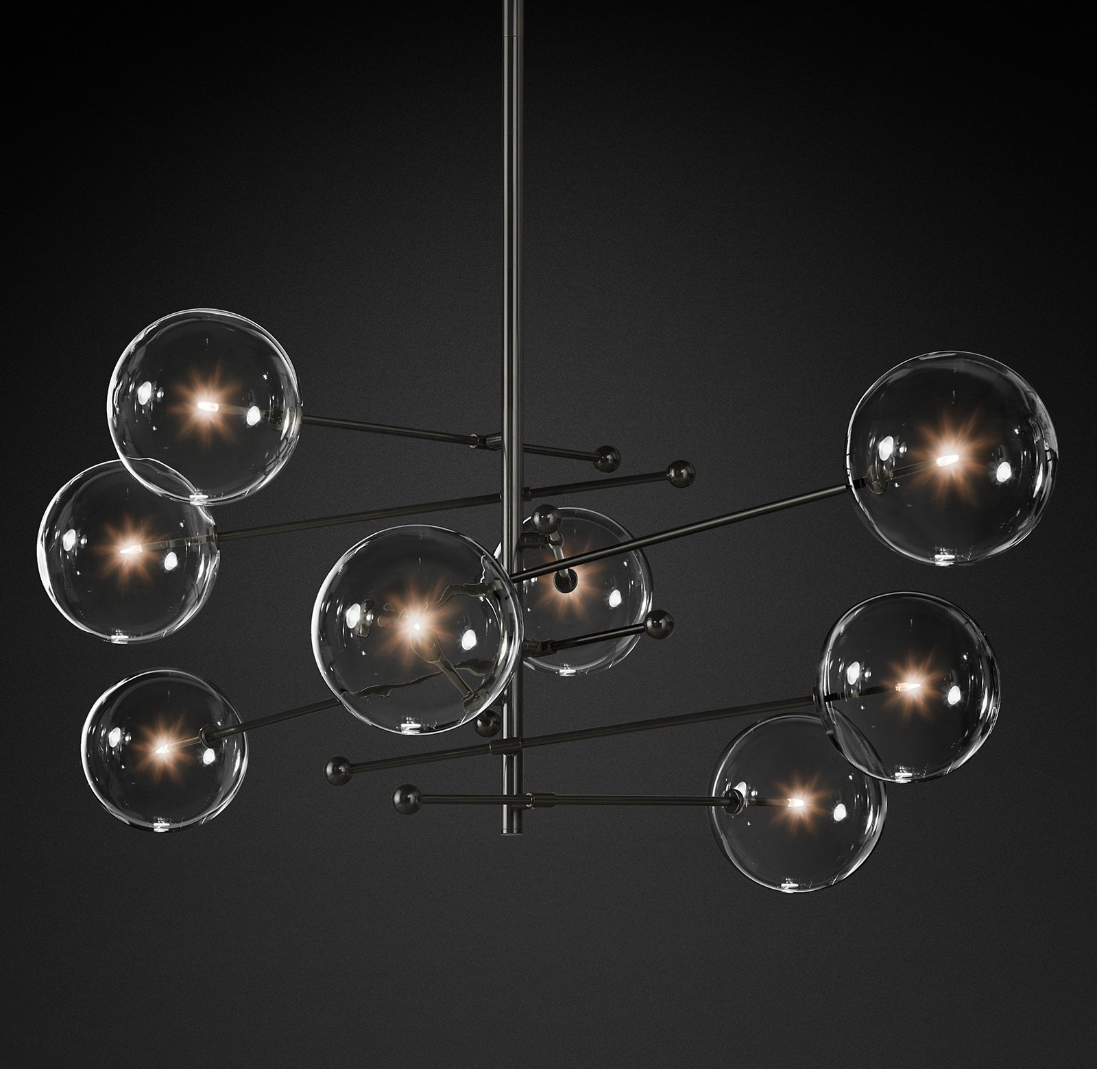 Sputnik Globe Glass Chandelier - Mobile