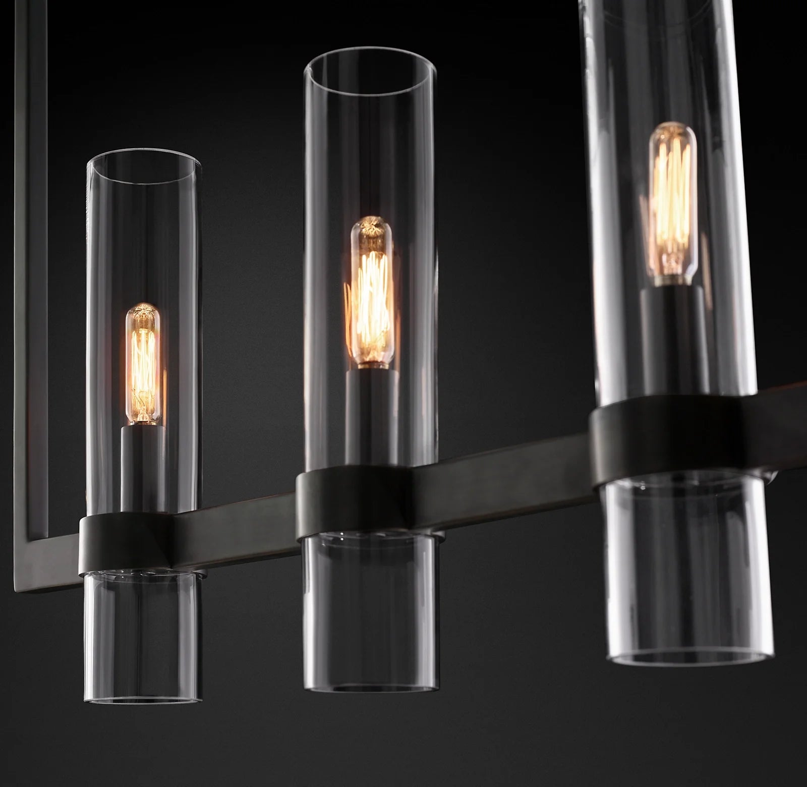 Cylindrical Glass Candle Linear Chandelier - Ravelle