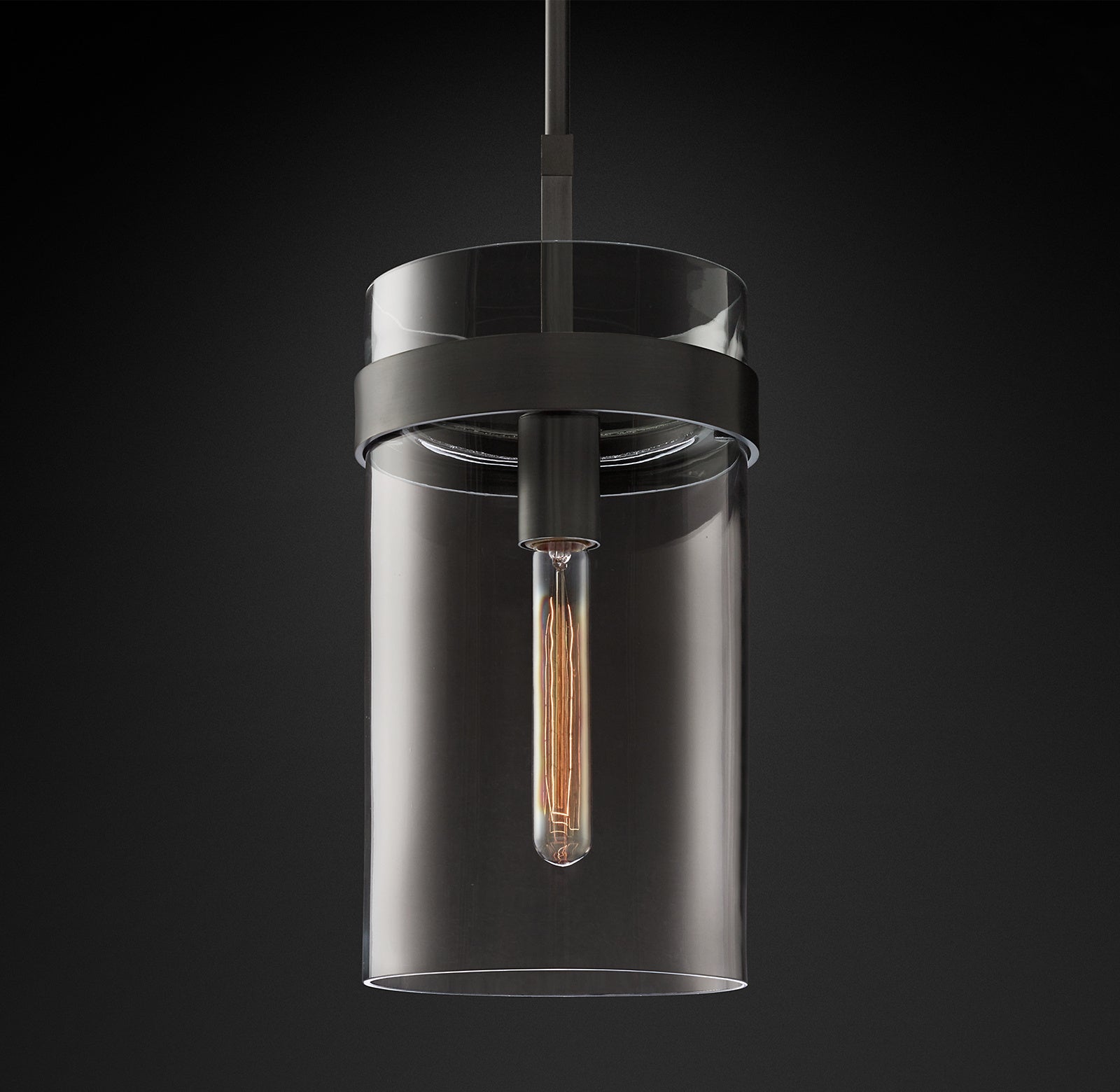 Cylindrical Glass Pendant Light - Ravelle