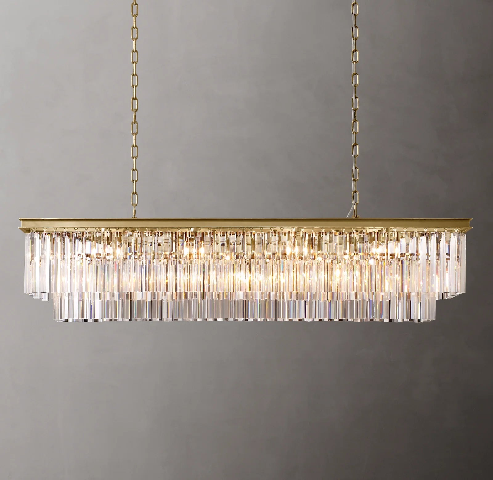 Crystal Prism Rectangular Chandelier - Odeon