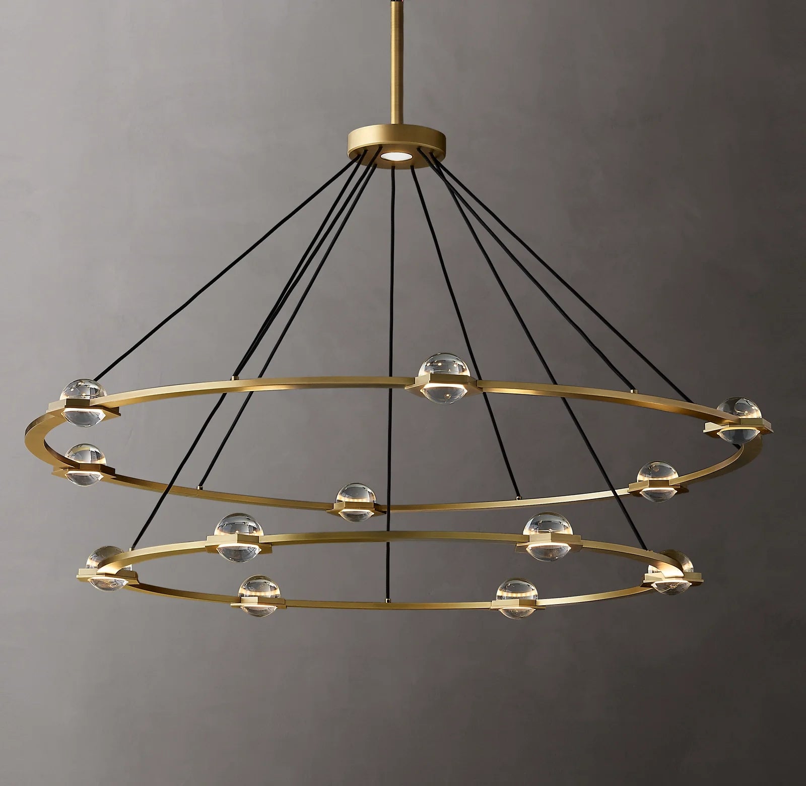 Globe Crystal Tiered Ring Chandelier - Eclatant