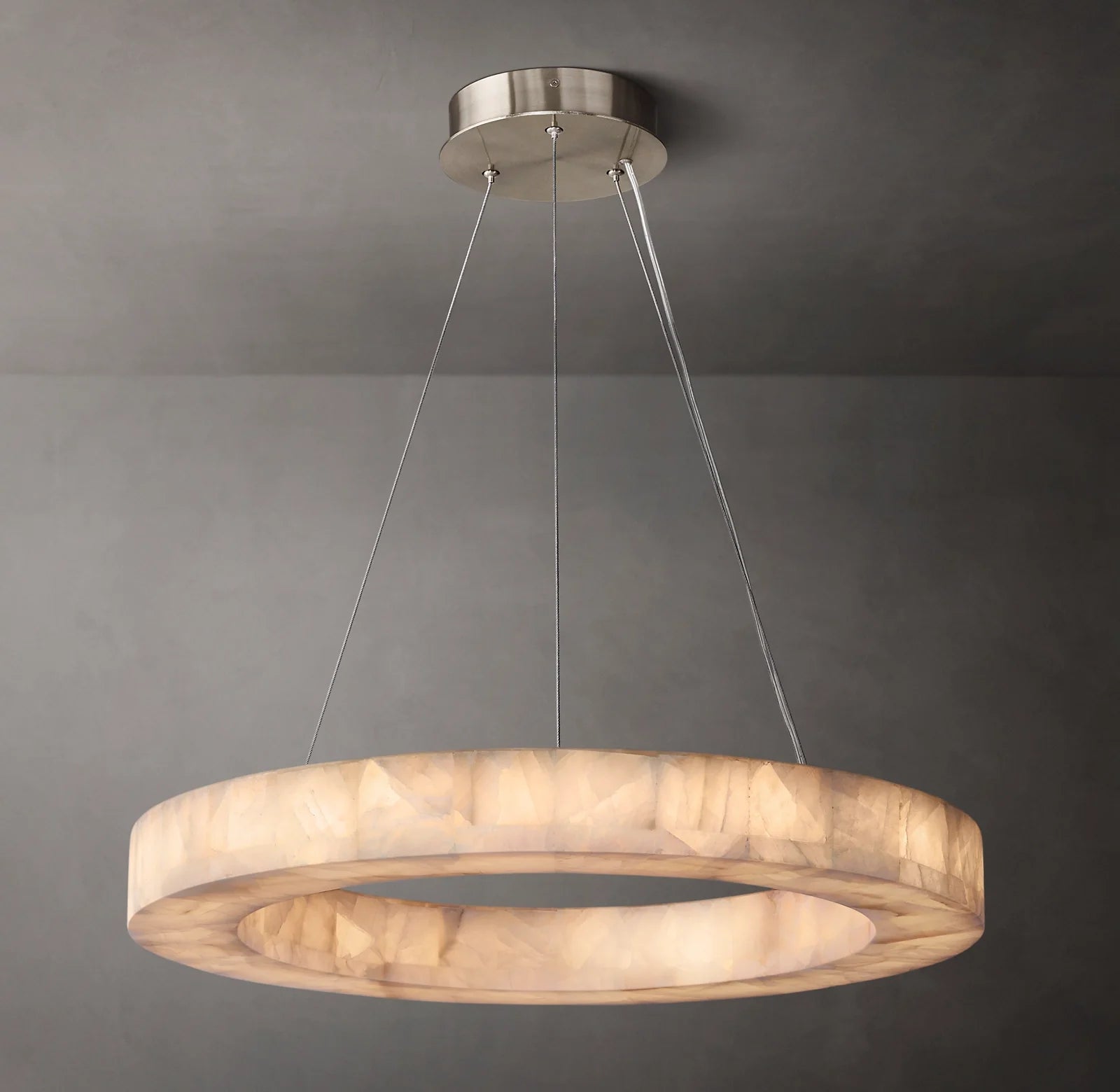 Lueur Round Alabaster Chandelier - Rivage