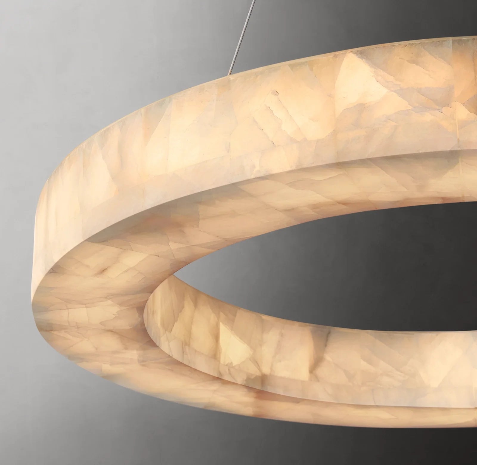 Lueur Round Alabaster Chandelier - Rivage