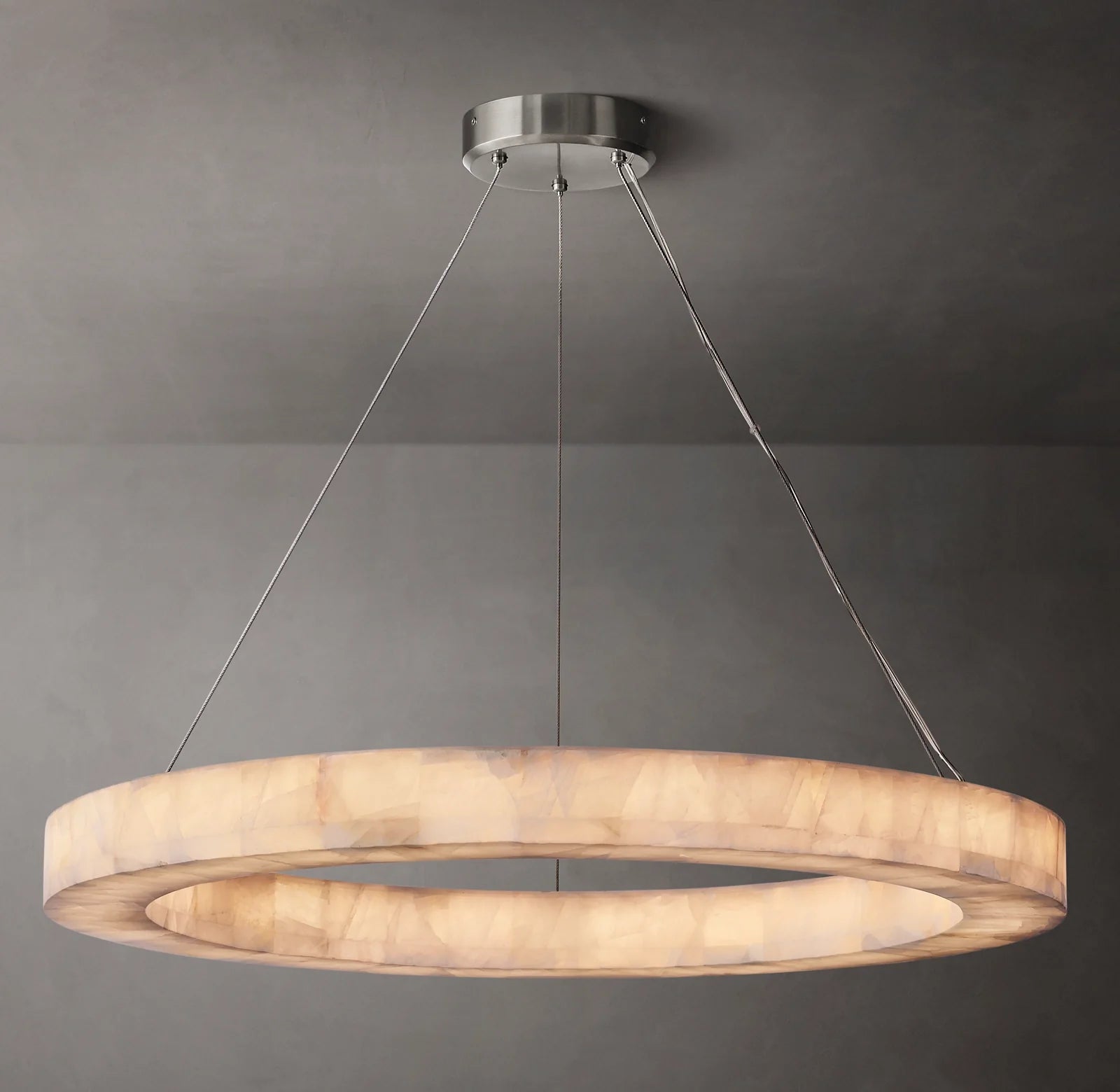 Lueur Round Alabaster Chandelier - Rivage