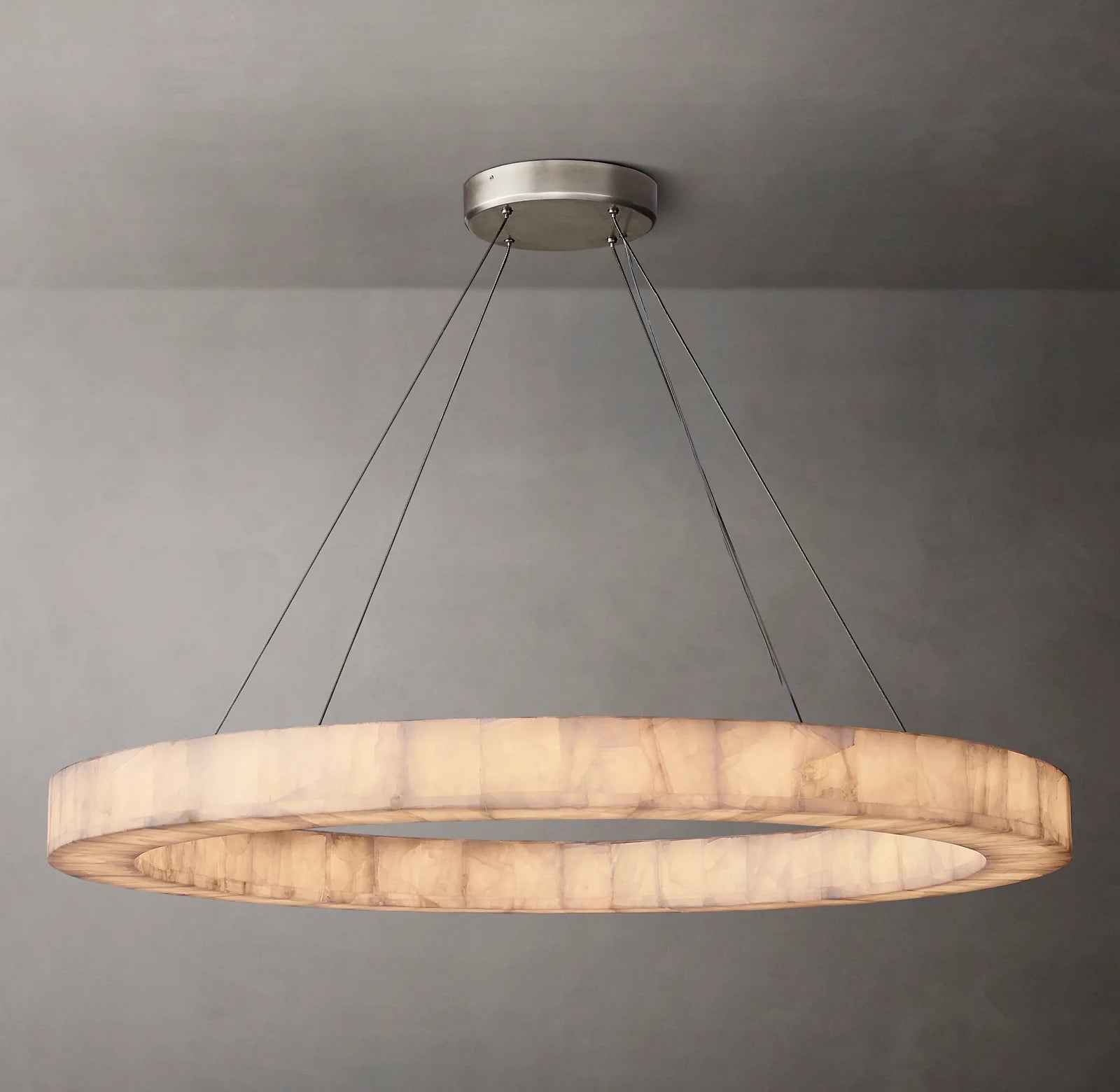 Lueur Round Alabaster Chandelier - Rivage