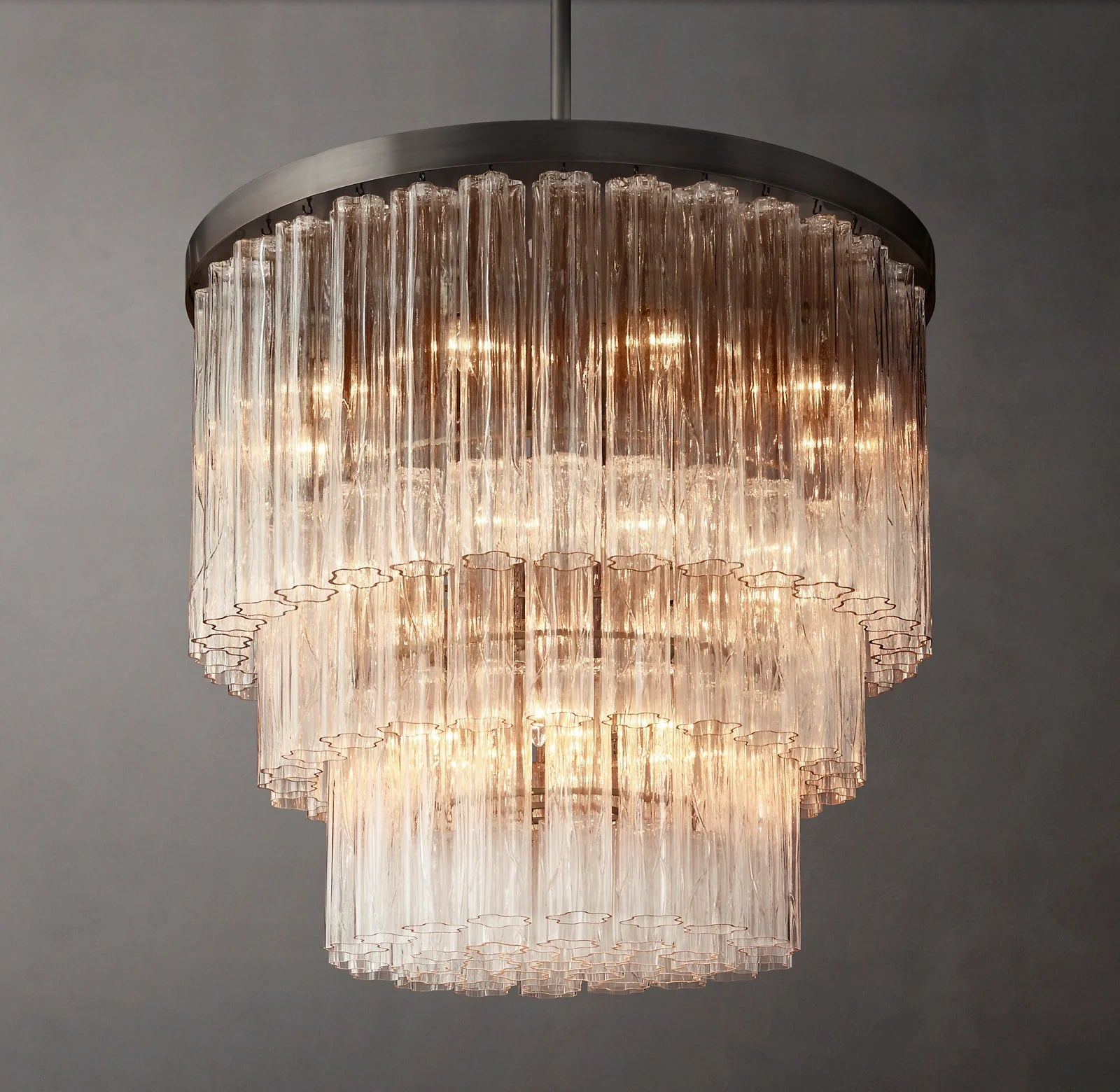 Tronchi Glass Tiered Chandelier - Cielo